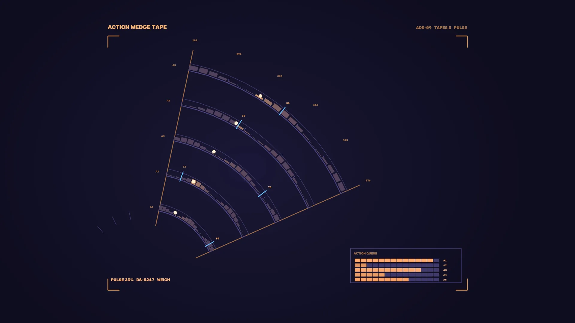 Concentric action wedge tape interface in navy — free 3840x2160 4K wallpaper image