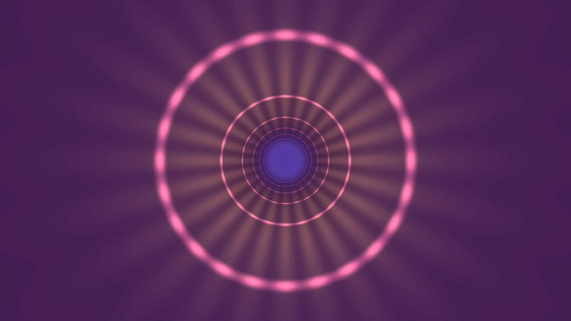 Concentric neon rings with radial light geometry — free 3840x2160 4K wallpaper image