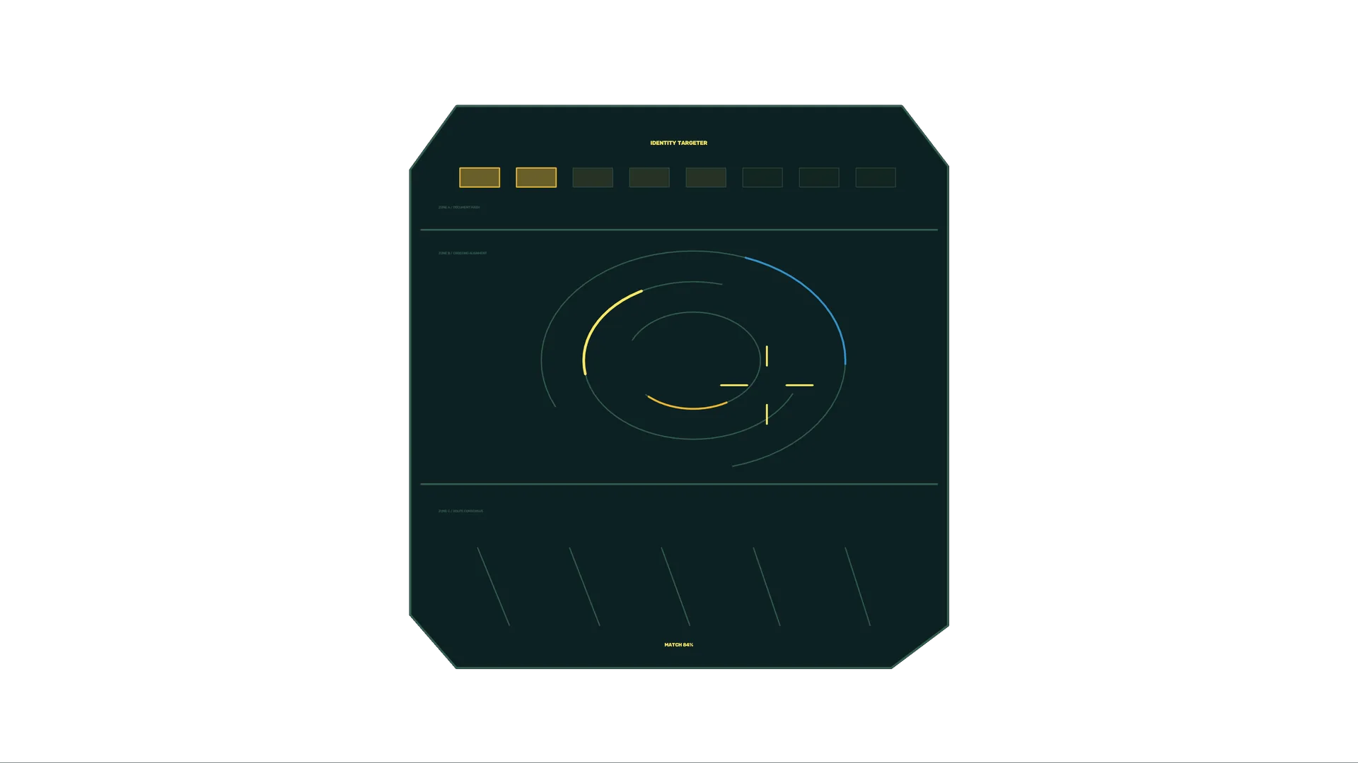 Dark orbital interface with geometric signal traces — free 3840x2160 4K wallpaper image