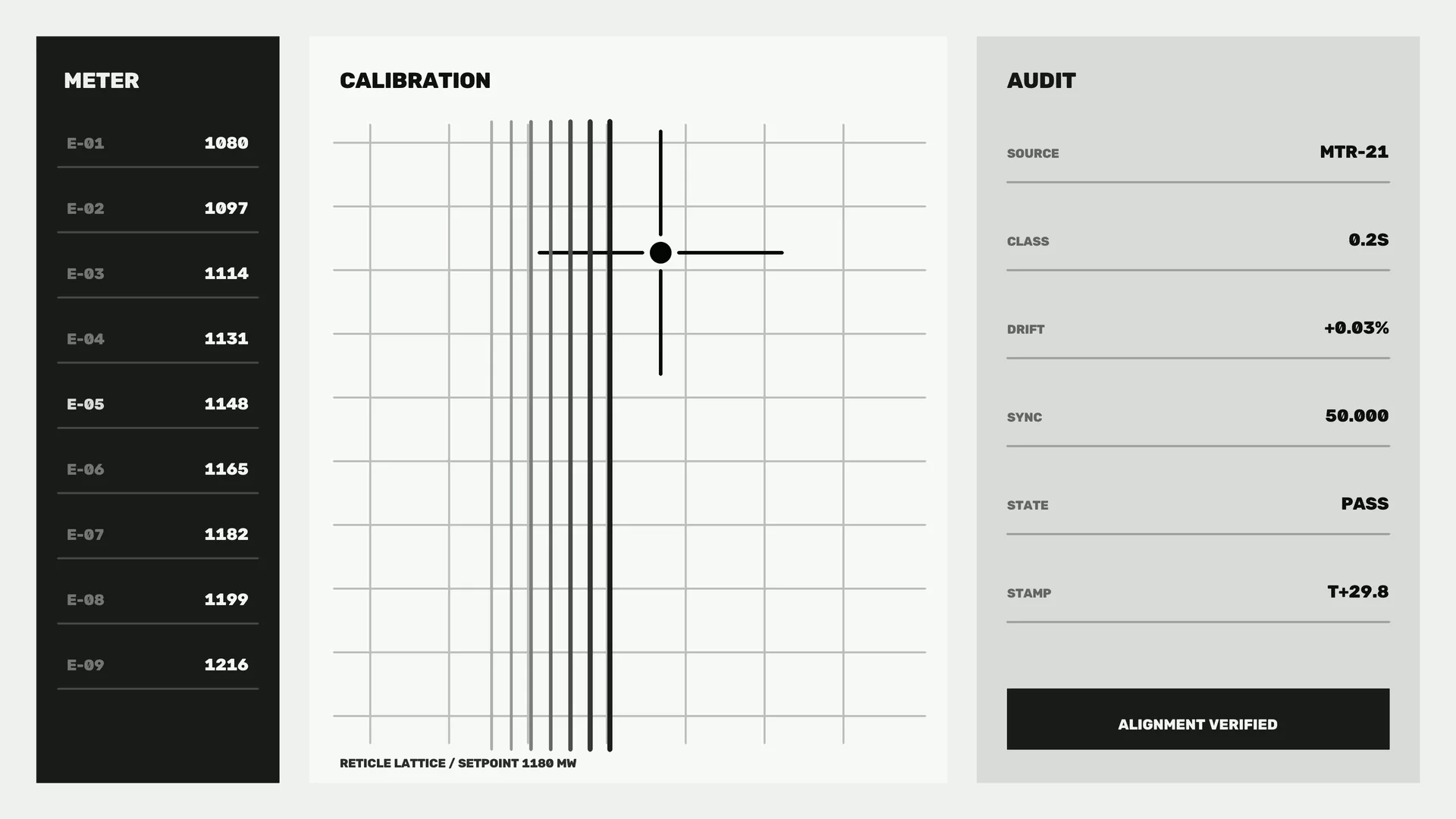 Technical calibration grid with alignment reticle — free 3840x2160 4K wallpaper image