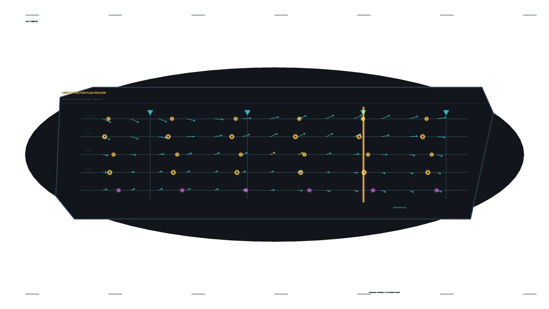 Dark vector flow network with routed signal paths — free 3840x2160 4K wallpaper image
