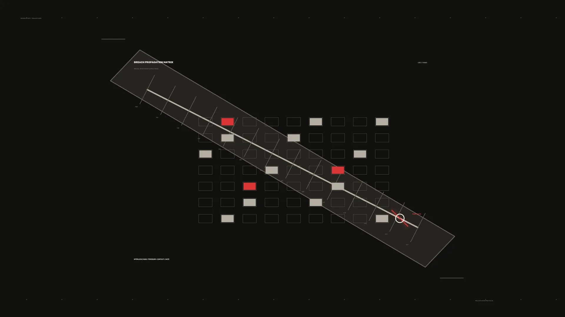 Breach propagation matrix with signal grid — free 3840x2160 4K wallpaper image