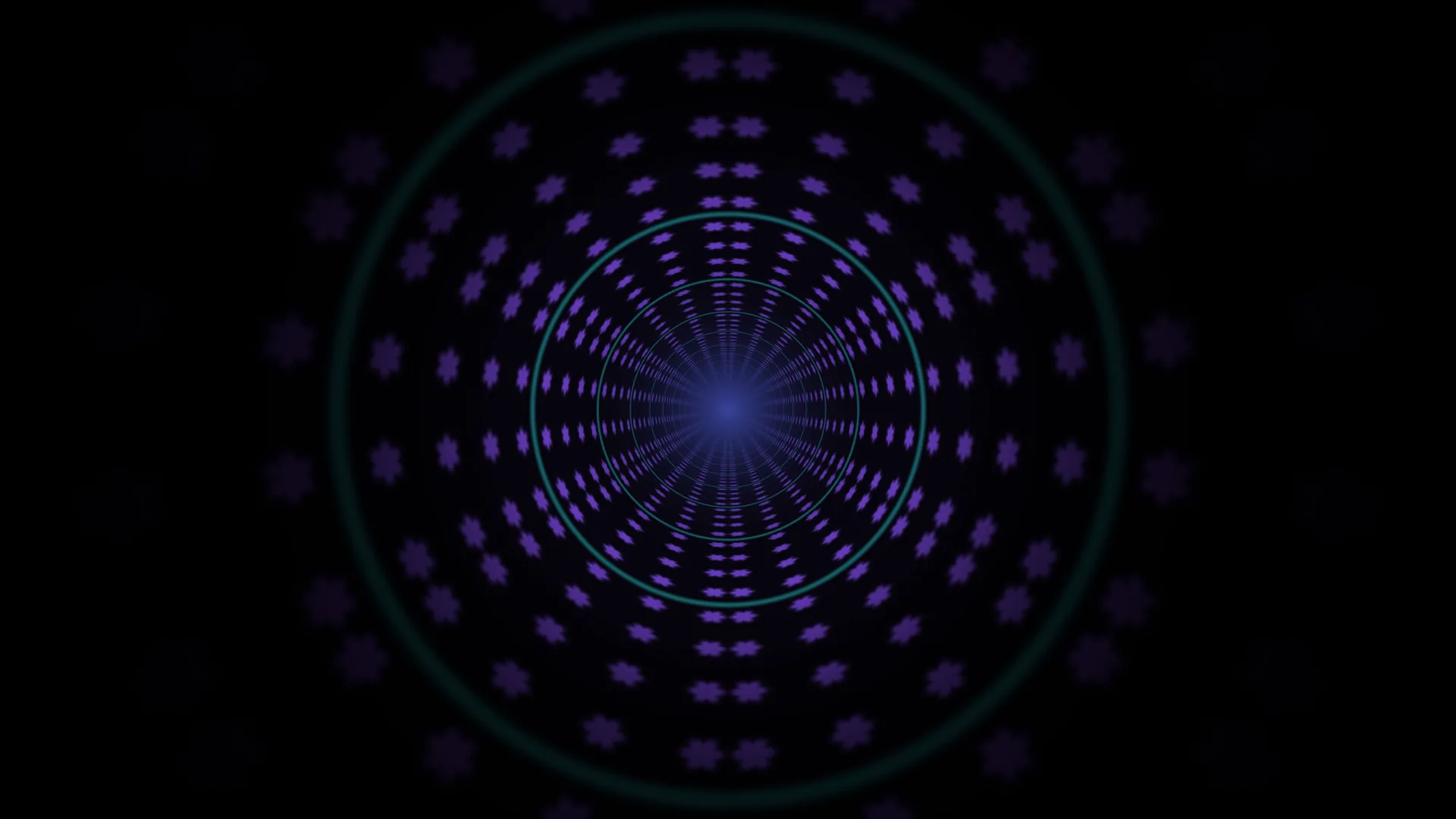 Purple radial pattern with turquoise concentric rings — free 3840x2160 4K wallpaper image