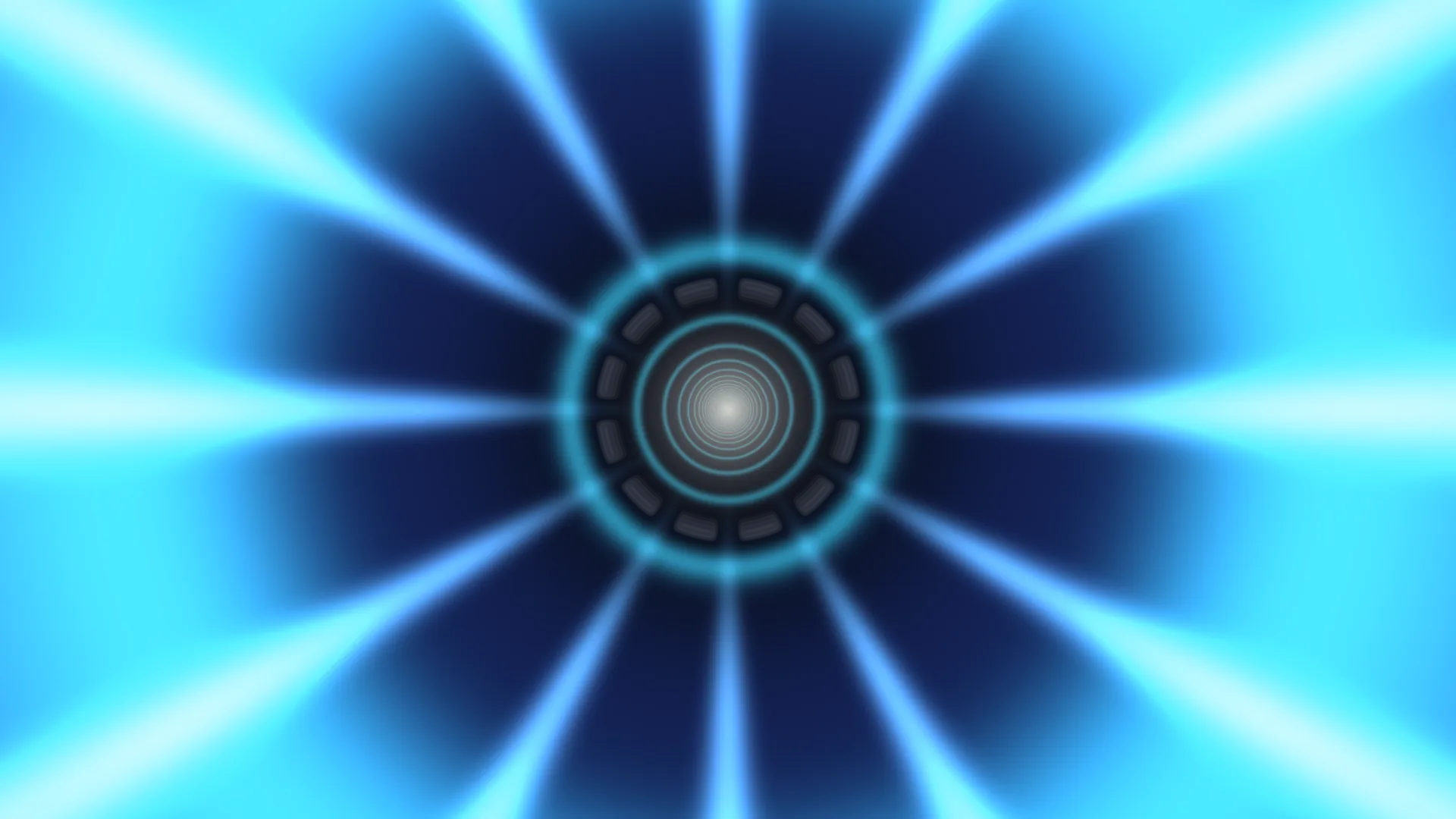 Cyan radial turbine with concentric rings — free 3840x2160 4K wallpaper image