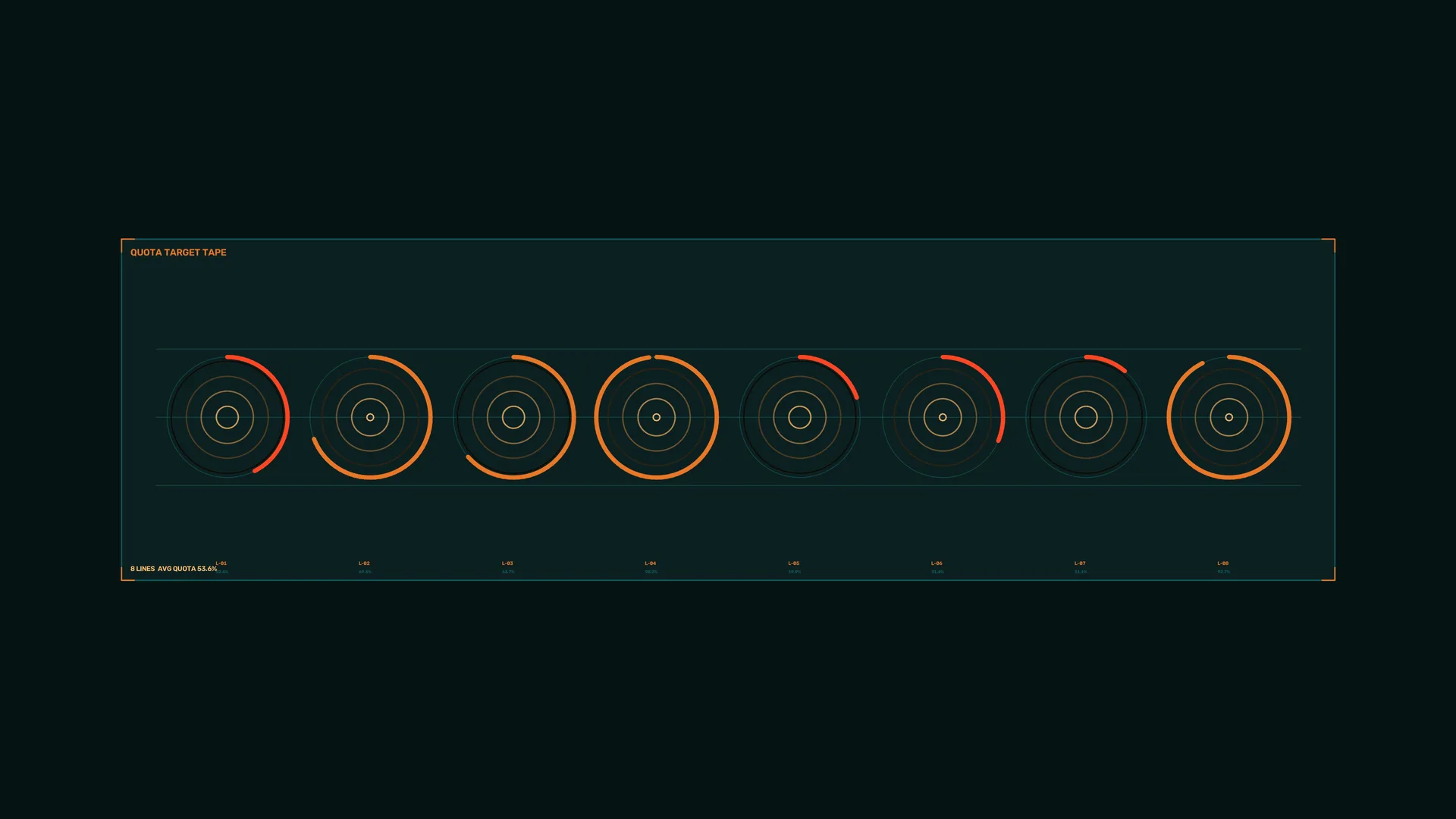 Concentric target array on a dark teal grid — free 3840x2160 4K wallpaper image