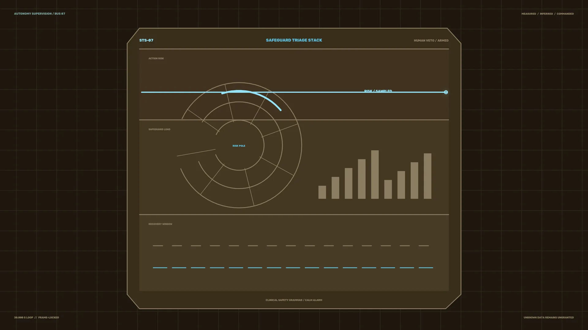 Clinical risk triage dashboard in brown and cyan — free 3840x2160 4K wallpaper image