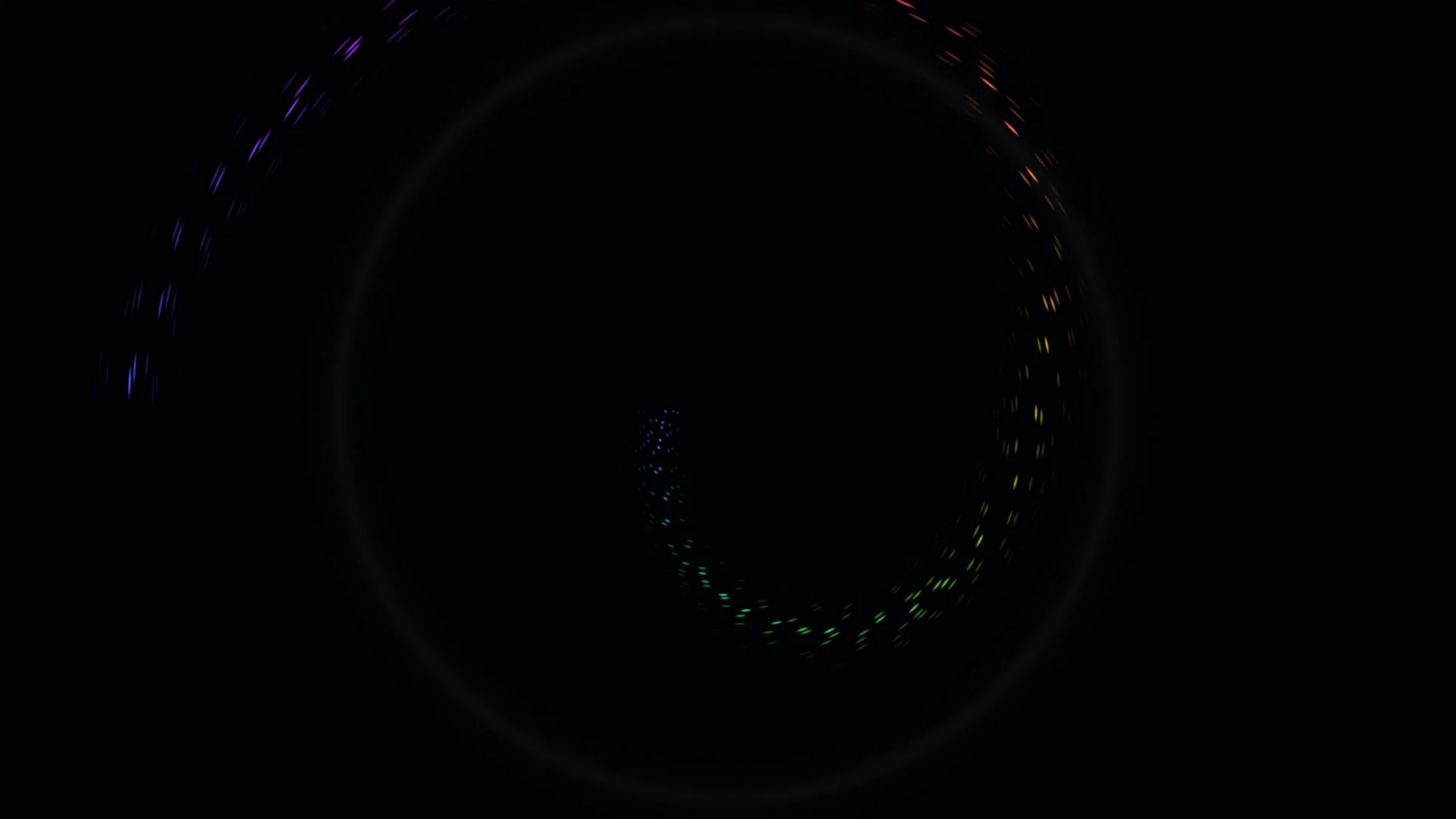 Chromatic dotted ring on a black field — free 3840x2160 4K wallpaper image