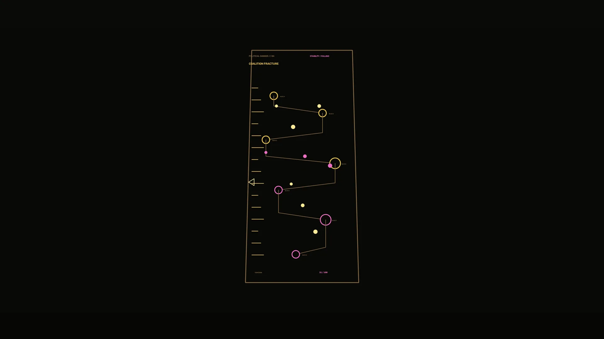 Minimal dark network diagram with neon nodes — free 3840x2160 4K wallpaper image