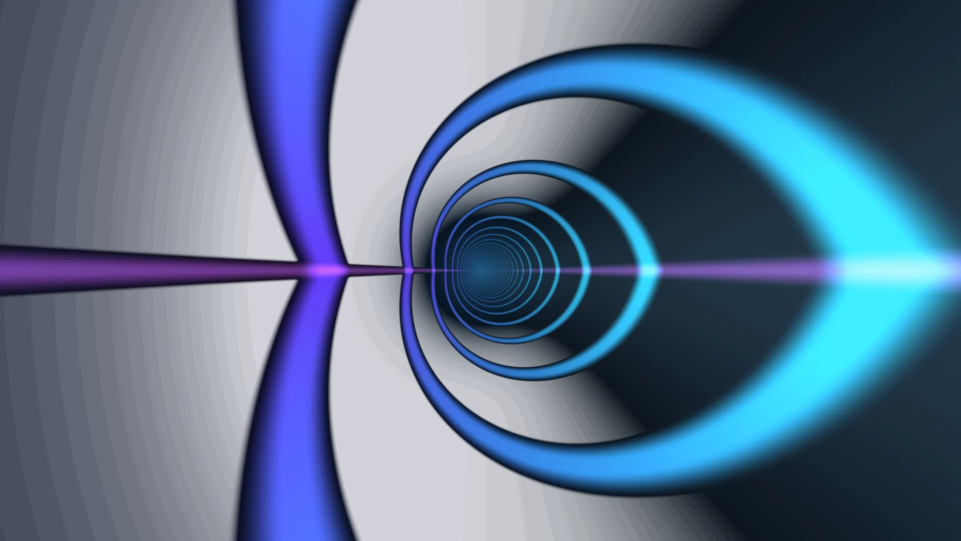 Concentric blue rings with a violet axis — free 3840x2160 4K wallpaper image