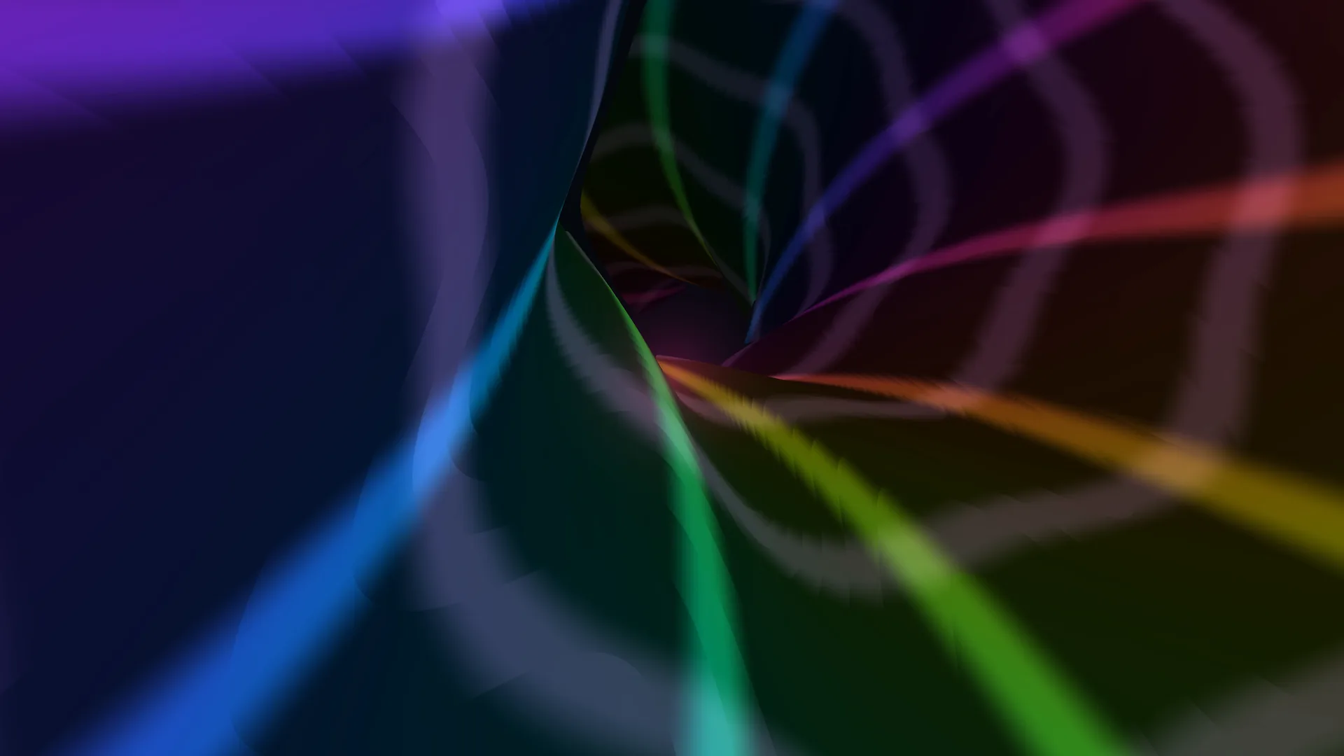 Radiating ribbons in a dark abstract tunnel — free 3840x2160 4K wallpaper image