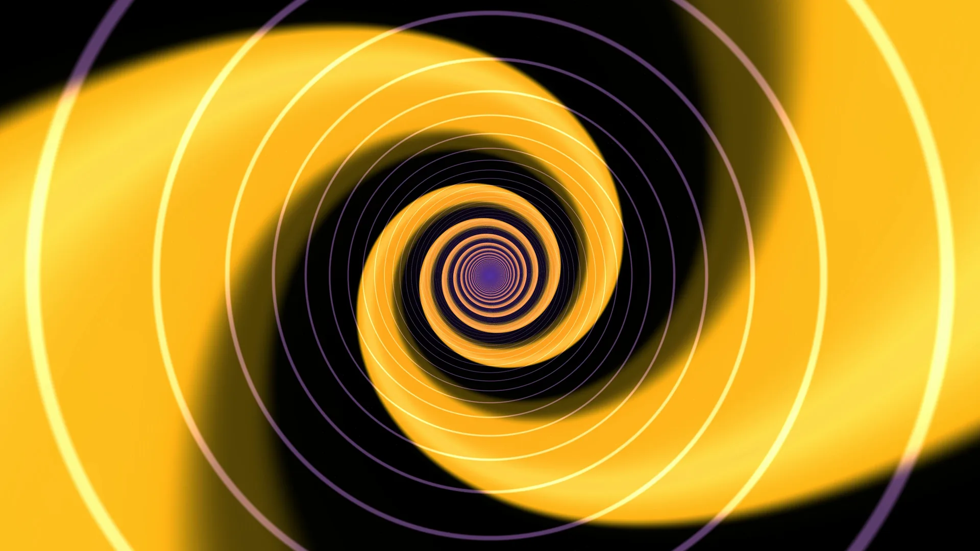 Concentric golden rings on a violet spiral field — free 3840x2160 4K wallpaper image