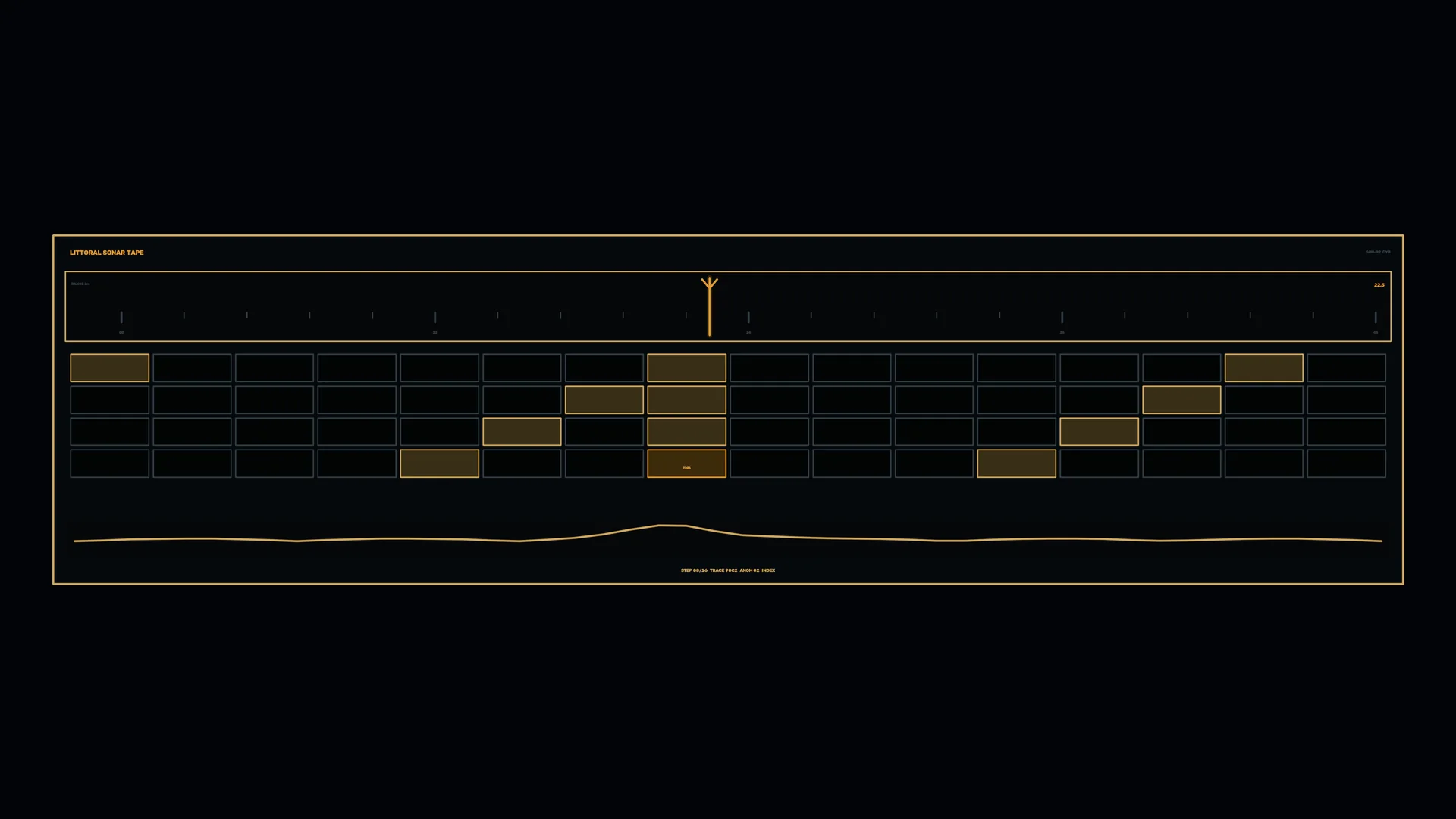 Dark Solar Grid with Amber Signal Geometry — free 3840x2160 4K wallpaper image