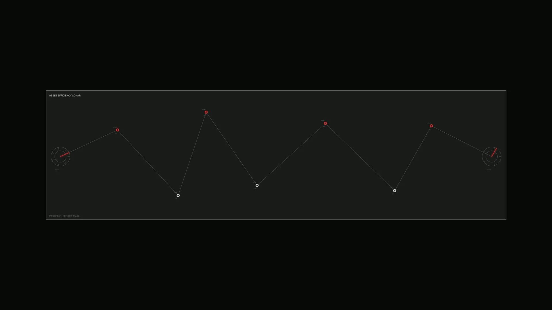 Dark network trace with red signal nodes — free 3840x2160 4K wallpaper image