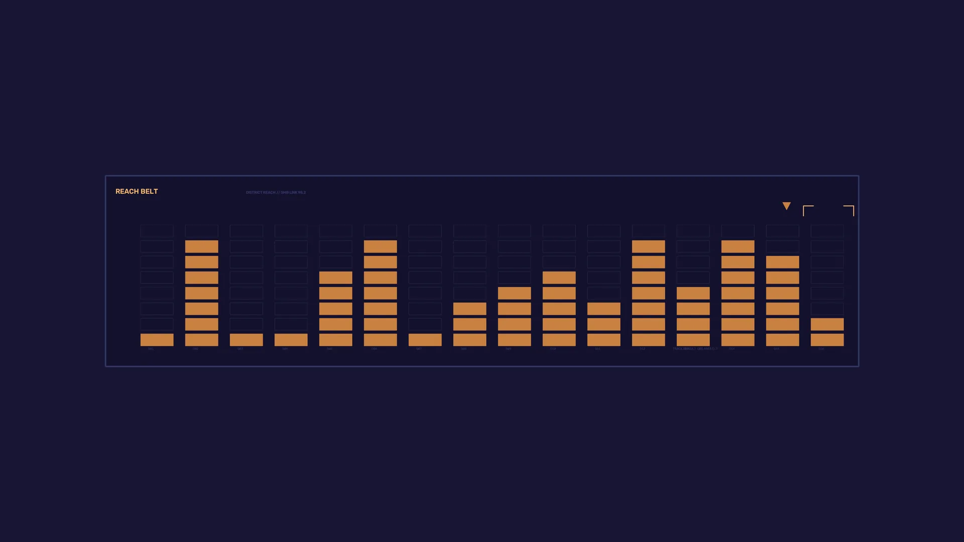 Amber equalizer bars on a dark indigo field — free 3840x2160 4K wallpaper image