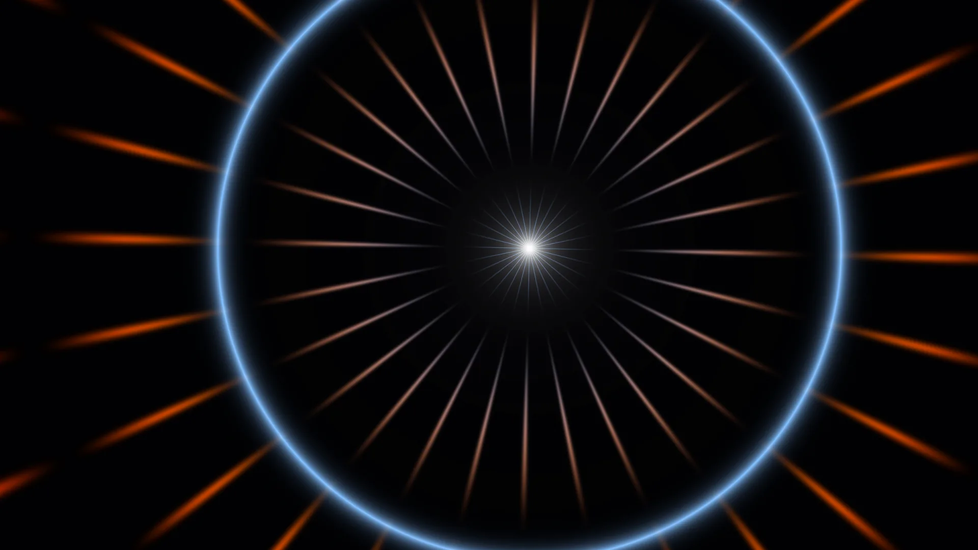 Blue ring with radial light geometry — free 3840x2160 4K wallpaper image