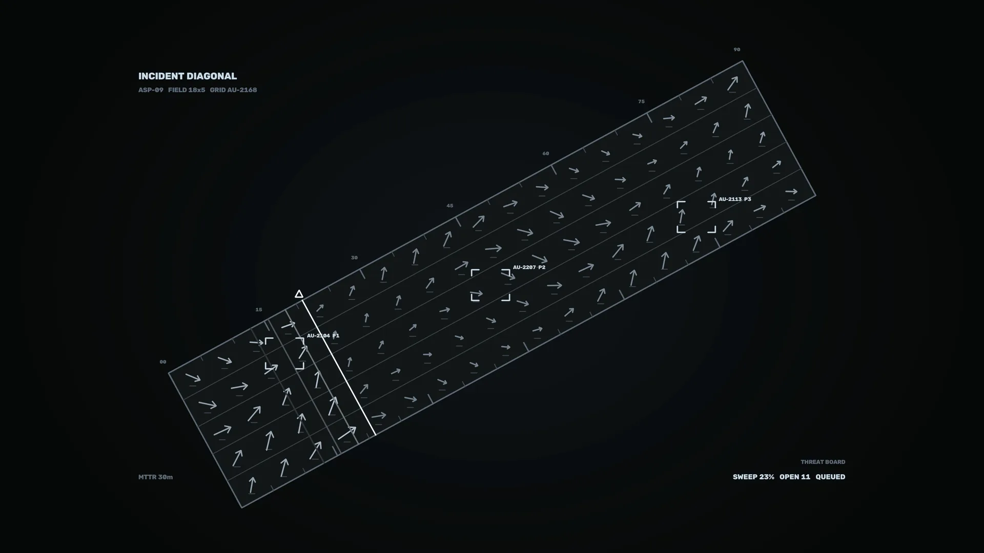 Incident diagonal technical arrow grid — free 3840x2160 4K wallpaper image