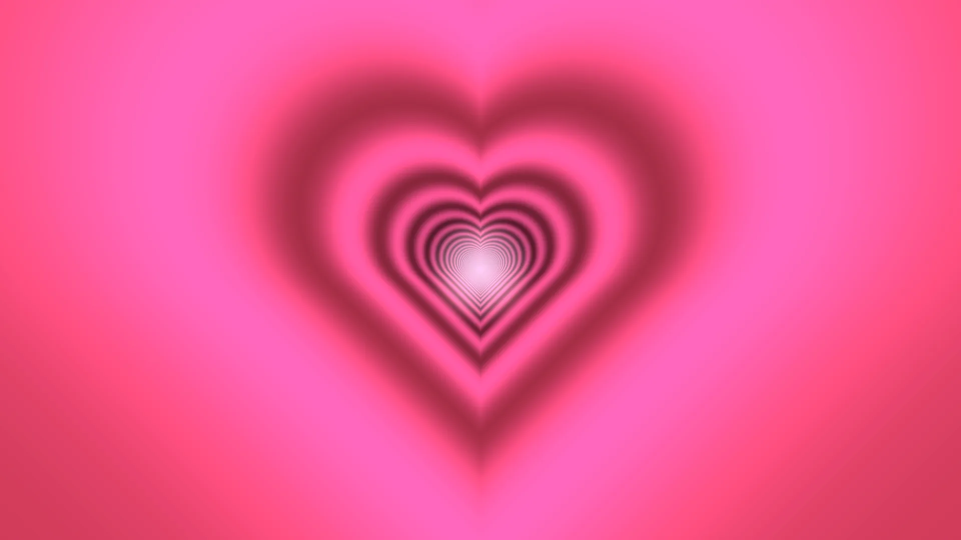 Concentric hearts in a pink radial glow — free 3840x2160 4K wallpaper image