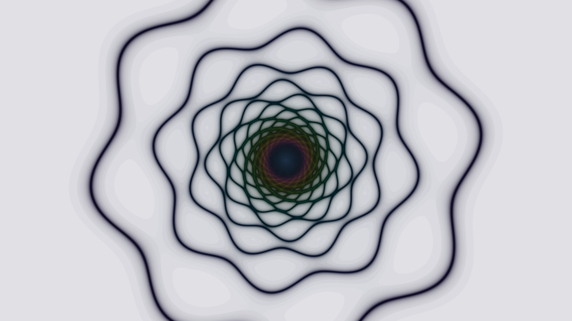 Layered radial rosette in deep blue darkness — free 3840x2160 4K wallpaper image