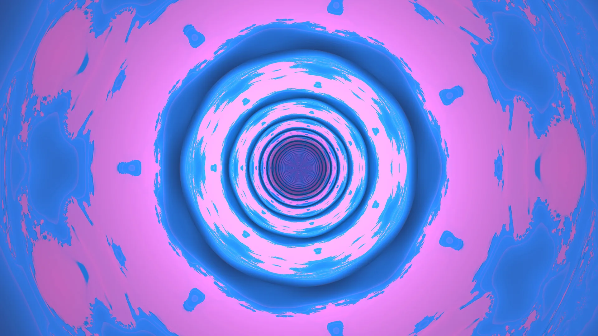 Concentric blue and pink geometric vortex — free 3840x2160 4K wallpaper image