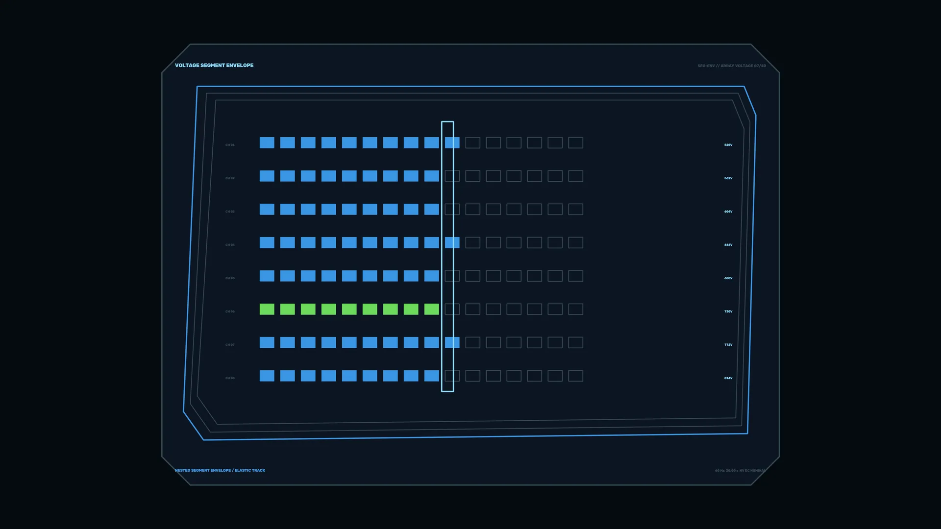 Voltage segment envelope with channel arrays — free 3840x2160 4K wallpaper image
