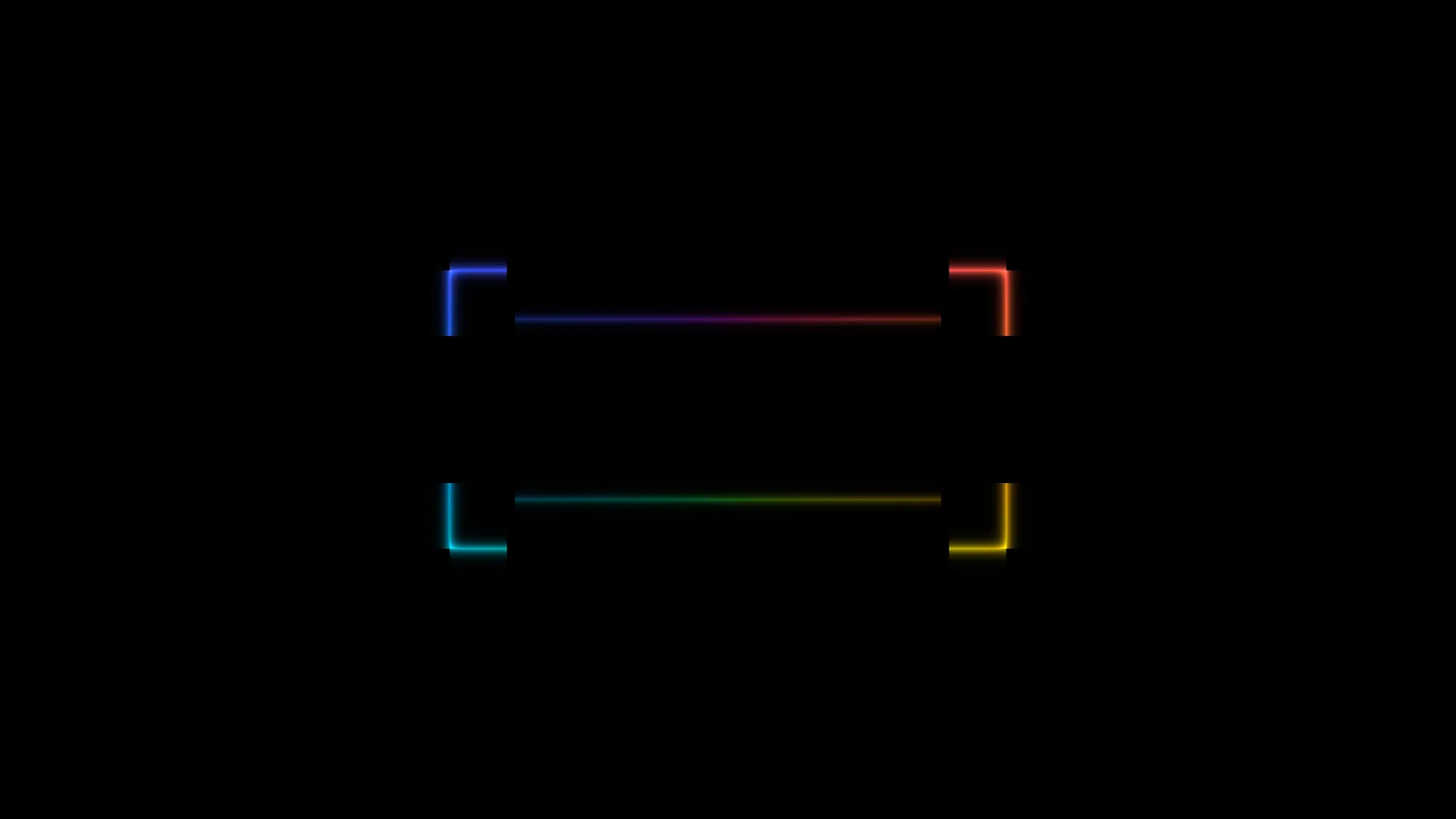 Neon corner geometry on a black field — free 3840x2160 4K wallpaper image