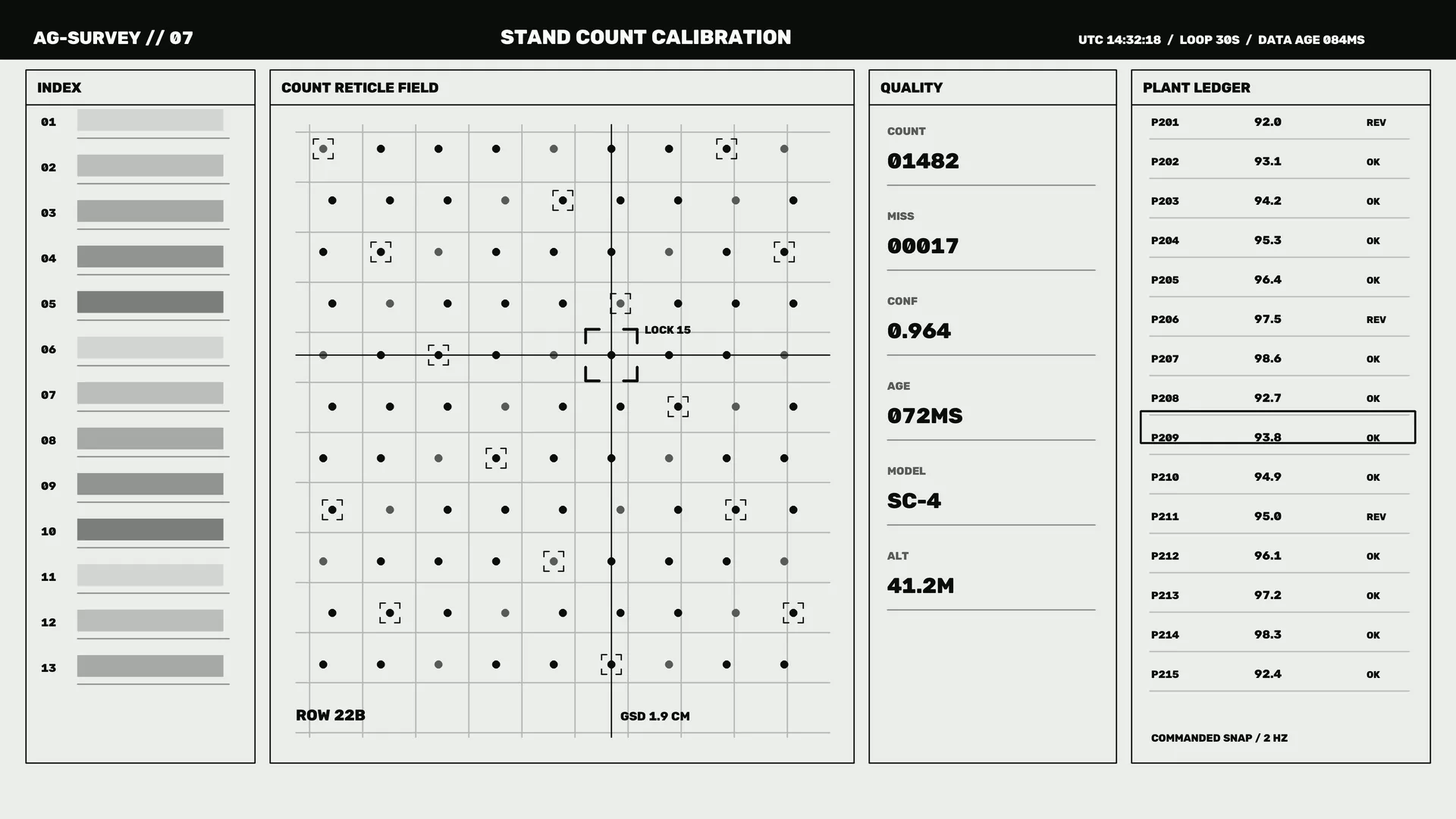 Monochrome reticle calibration control panel — free 3840x2160 4K wallpaper image