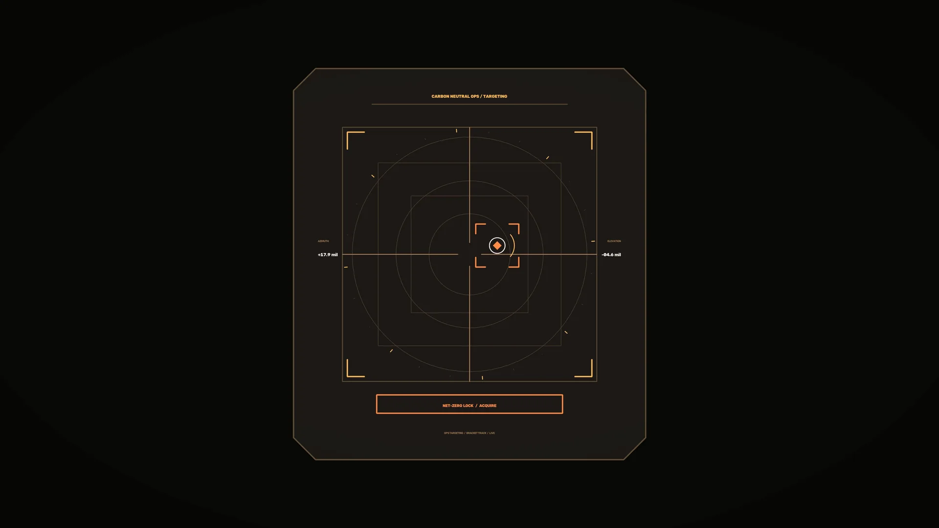 Orbital targeting display with concentric tracking rings — free 3840x2160 4K wallpaper image