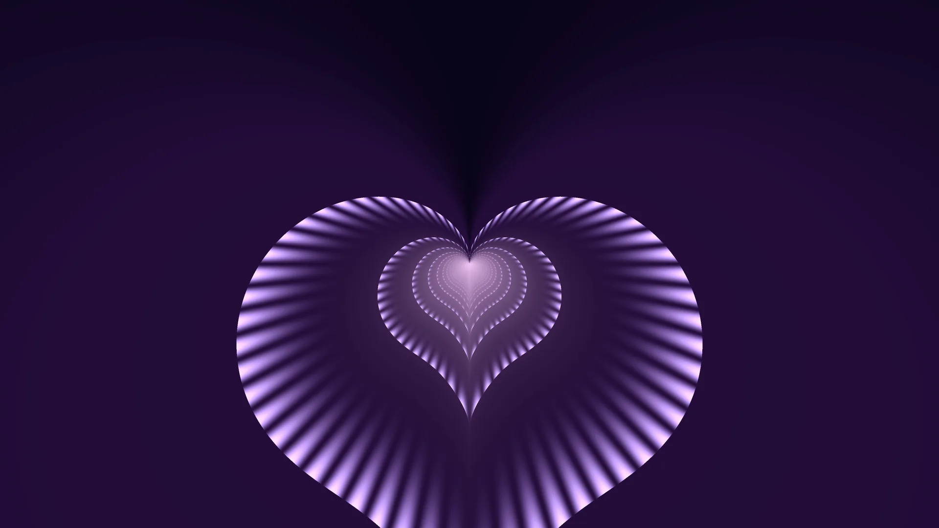 Radiant layered heart in violet symmetry — free 3840x2160 4K wallpaper image