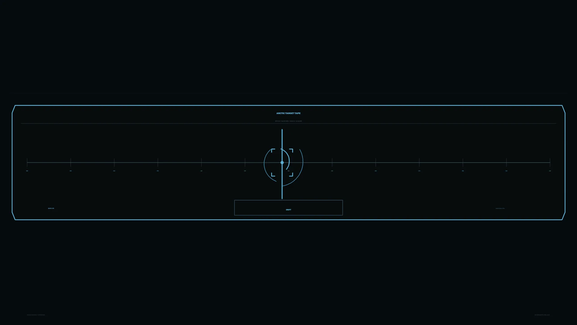 Blue tactical targeting interface on black — free 3840x2160 4K wallpaper image