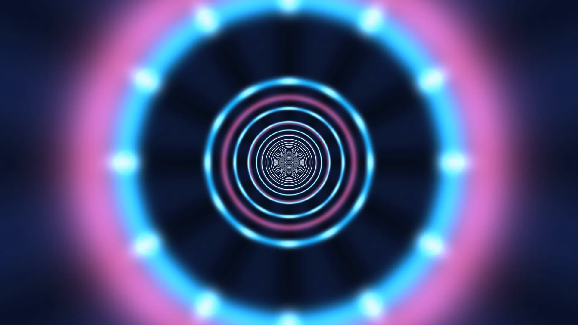 Concentric neon rings on a dark radial field — free 3840x2160 4K wallpaper image