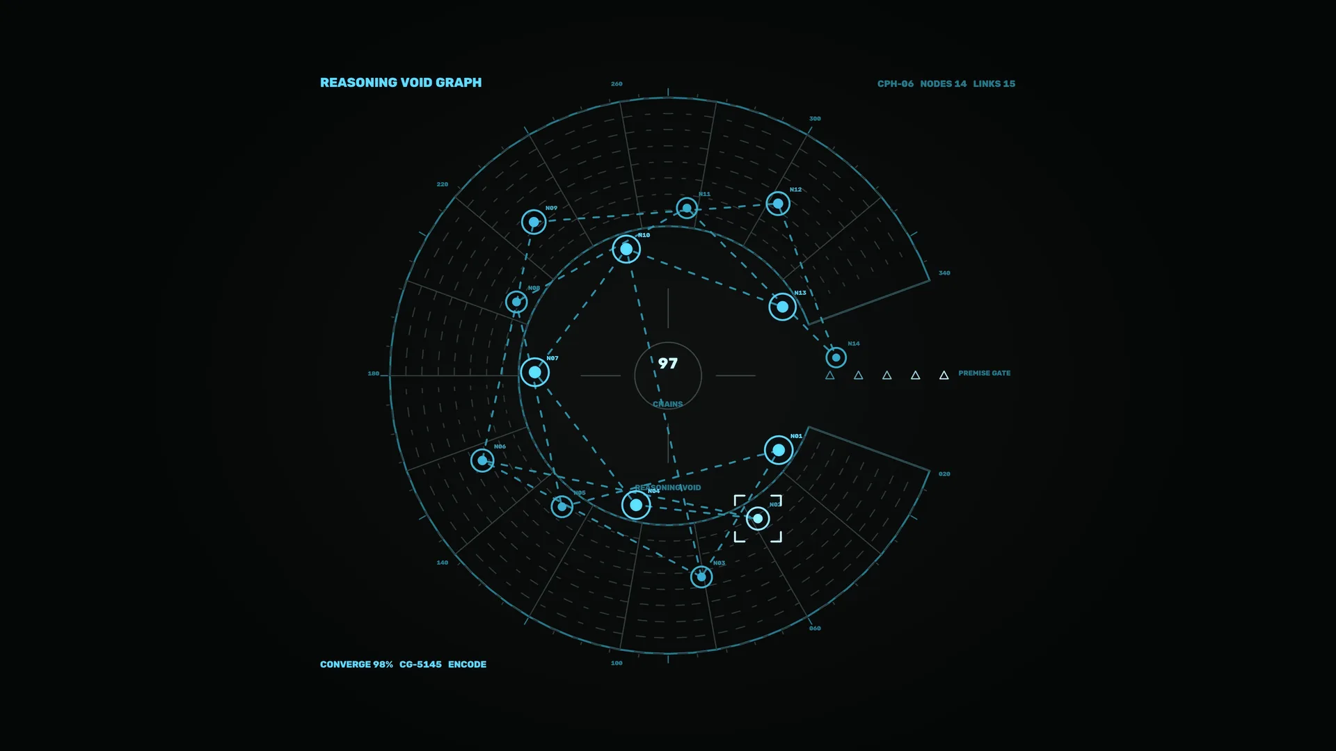 Cyan radial network diagram on black — free 3840x2160 4K wallpaper image