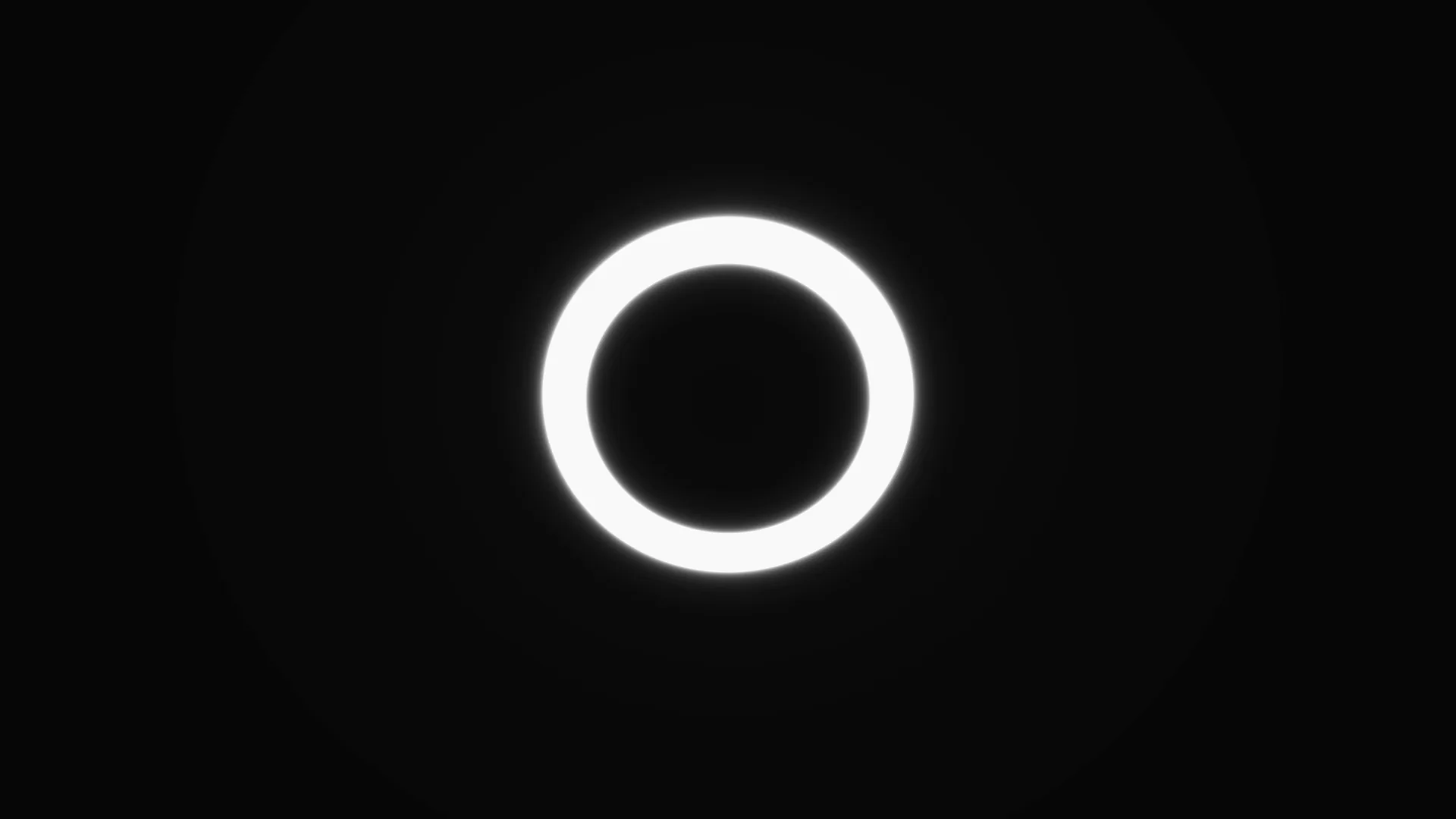 Luminous white ring on a black field — free 3840x2160 4K wallpaper image