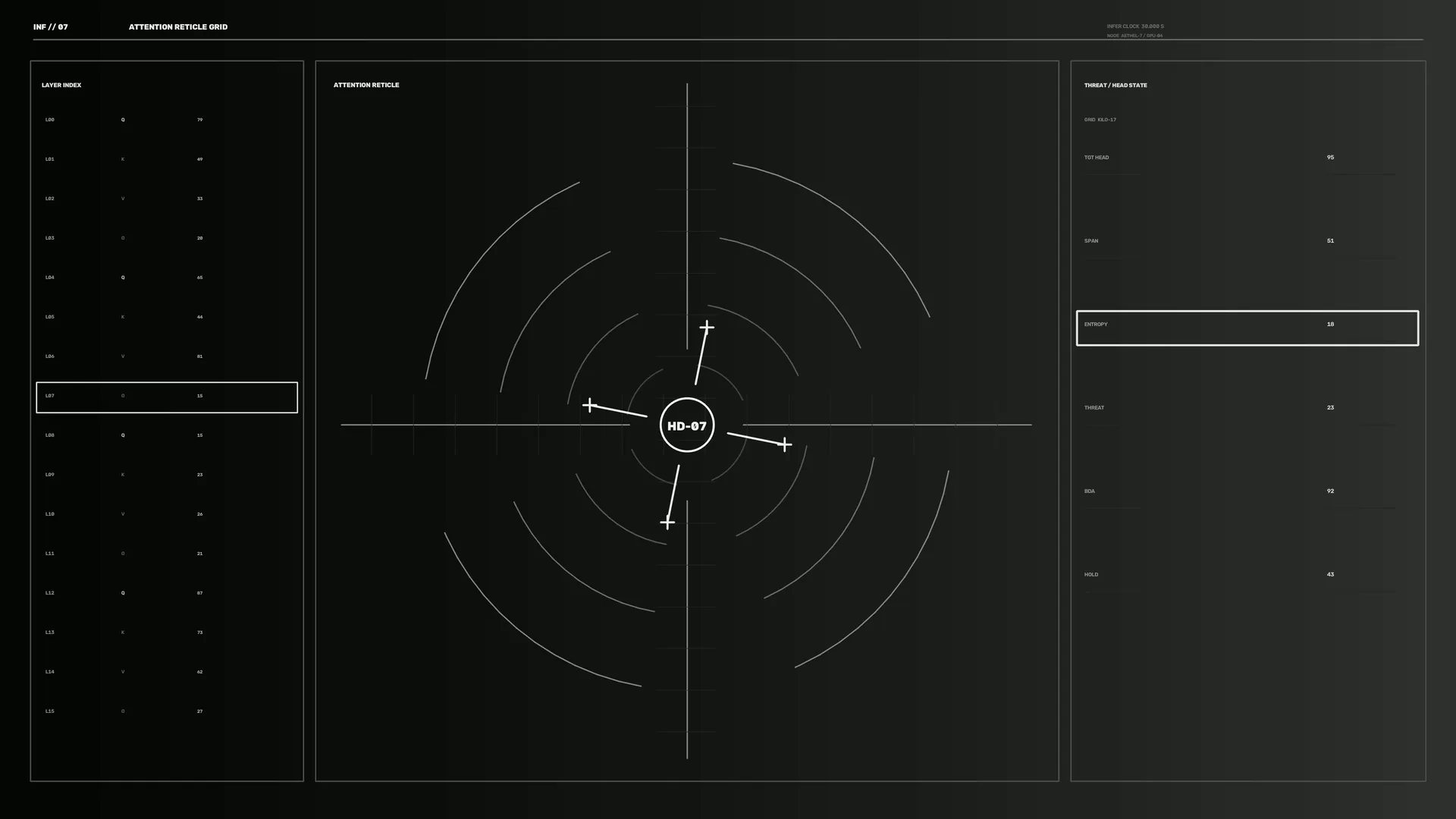 Monochrome radar interface with concentric targeting rings — free 3840x2160 4K wallpaper image