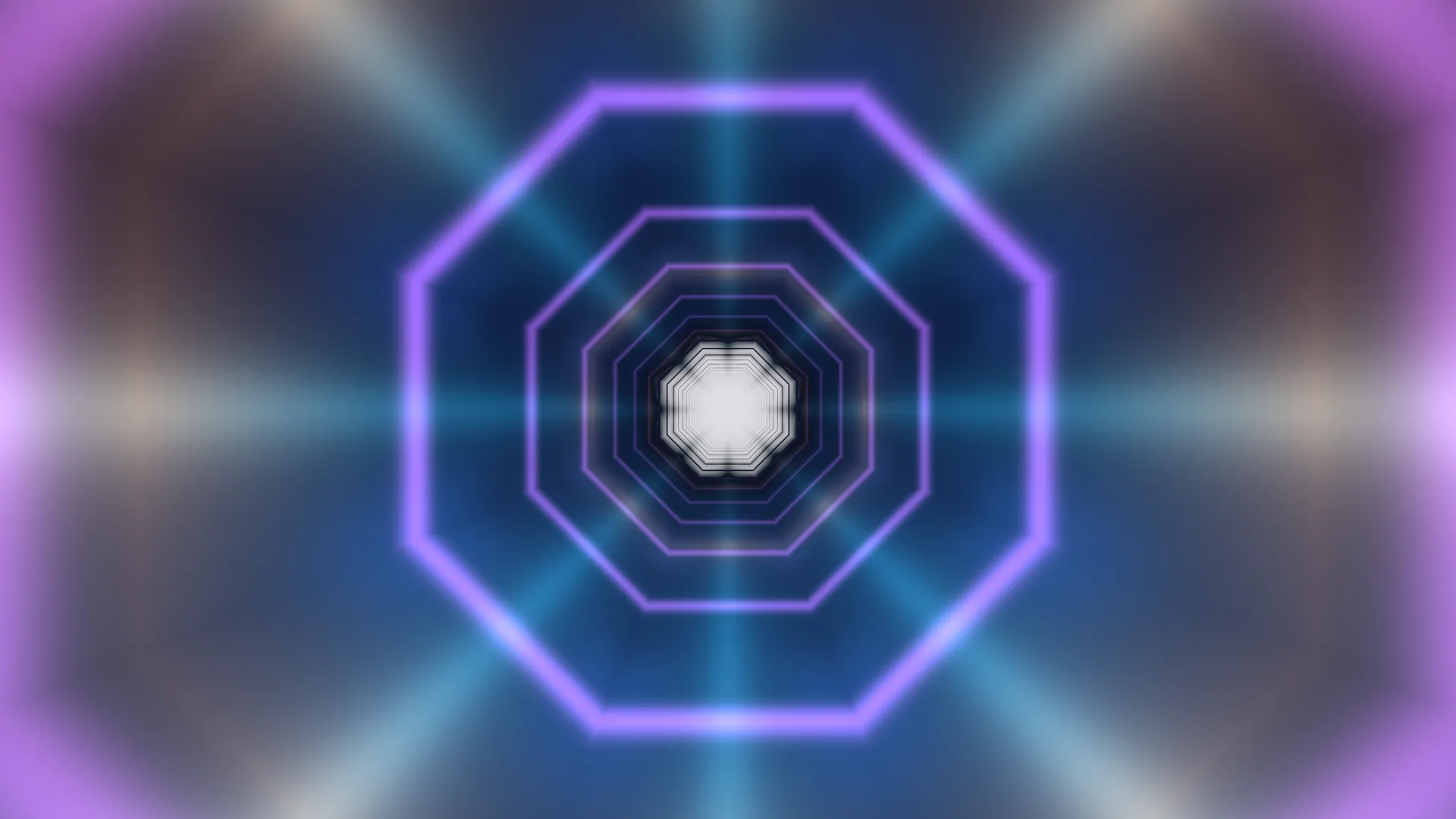 Concentric violet octagons on a blue radial field — free 3840x2160 4K wallpaper image