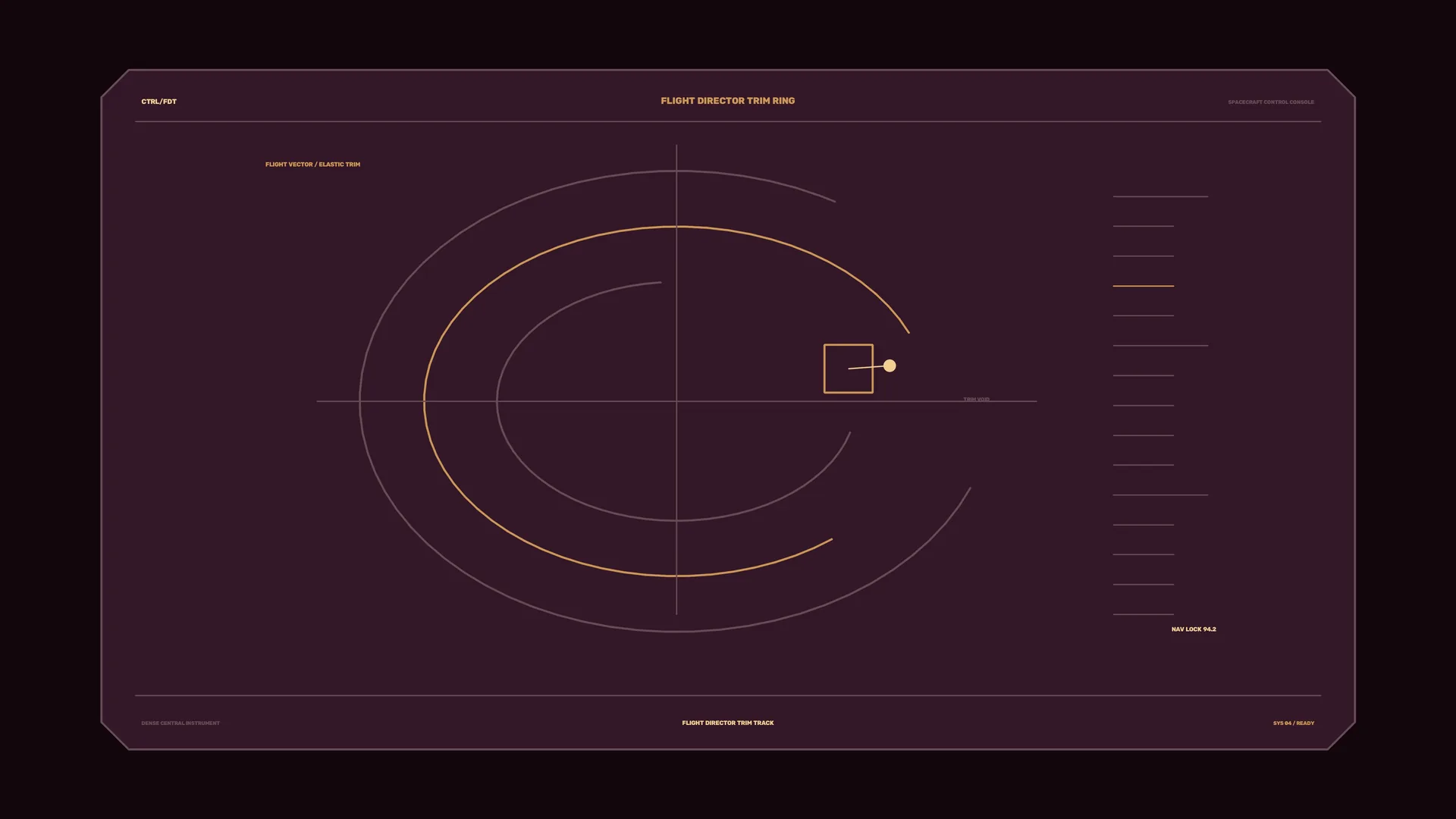 Flight director trim ring orbital interface diagram — free 3840x2160 4K wallpaper image