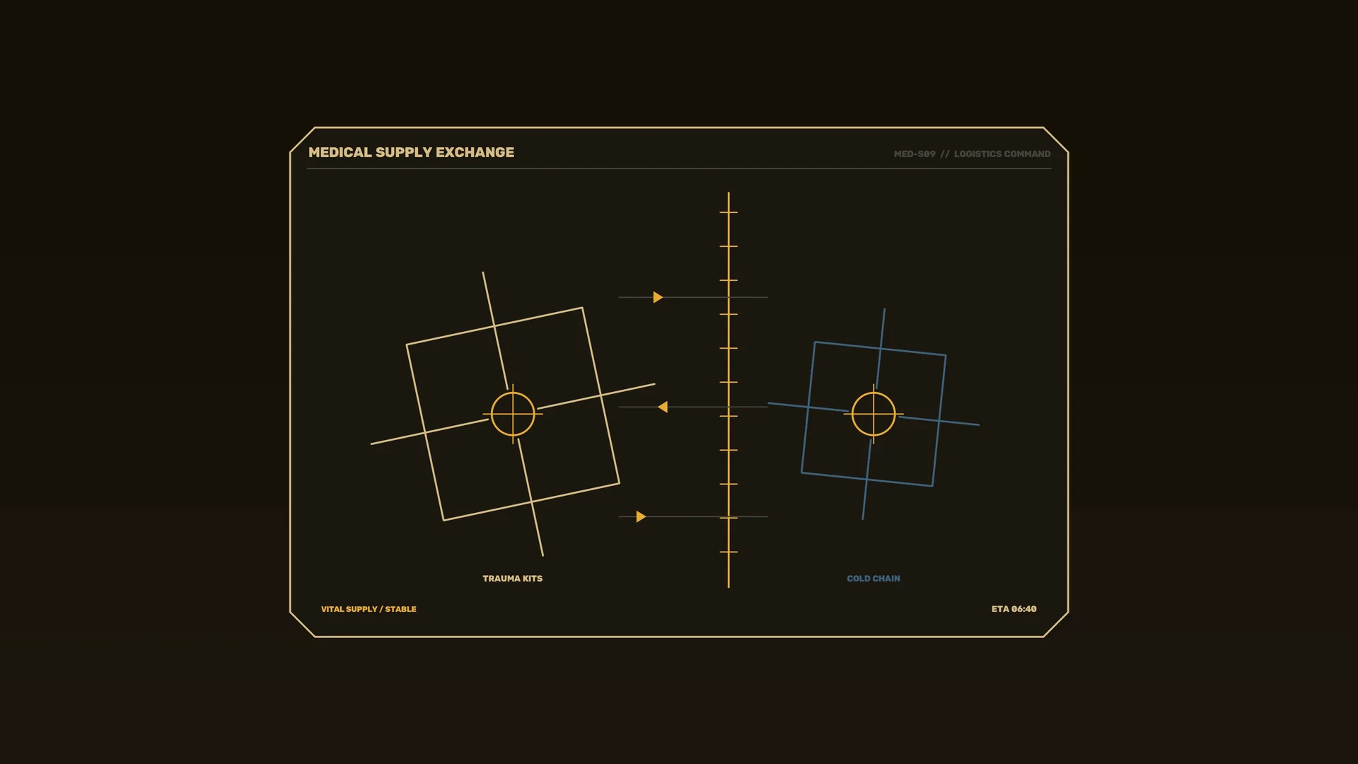 Medical supply exchange logistics interface — free 3840x2160 4K wallpaper image