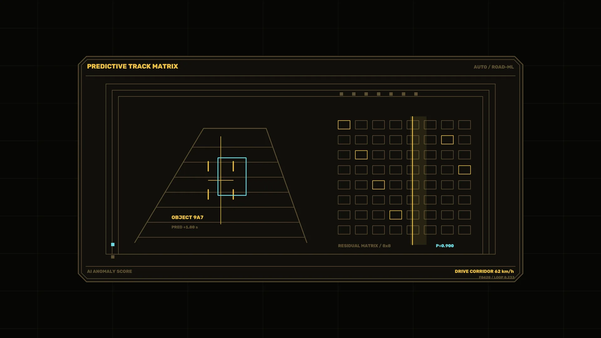 Predictive track matrix with geometric road display — free 3840x2160 4K wallpaper image