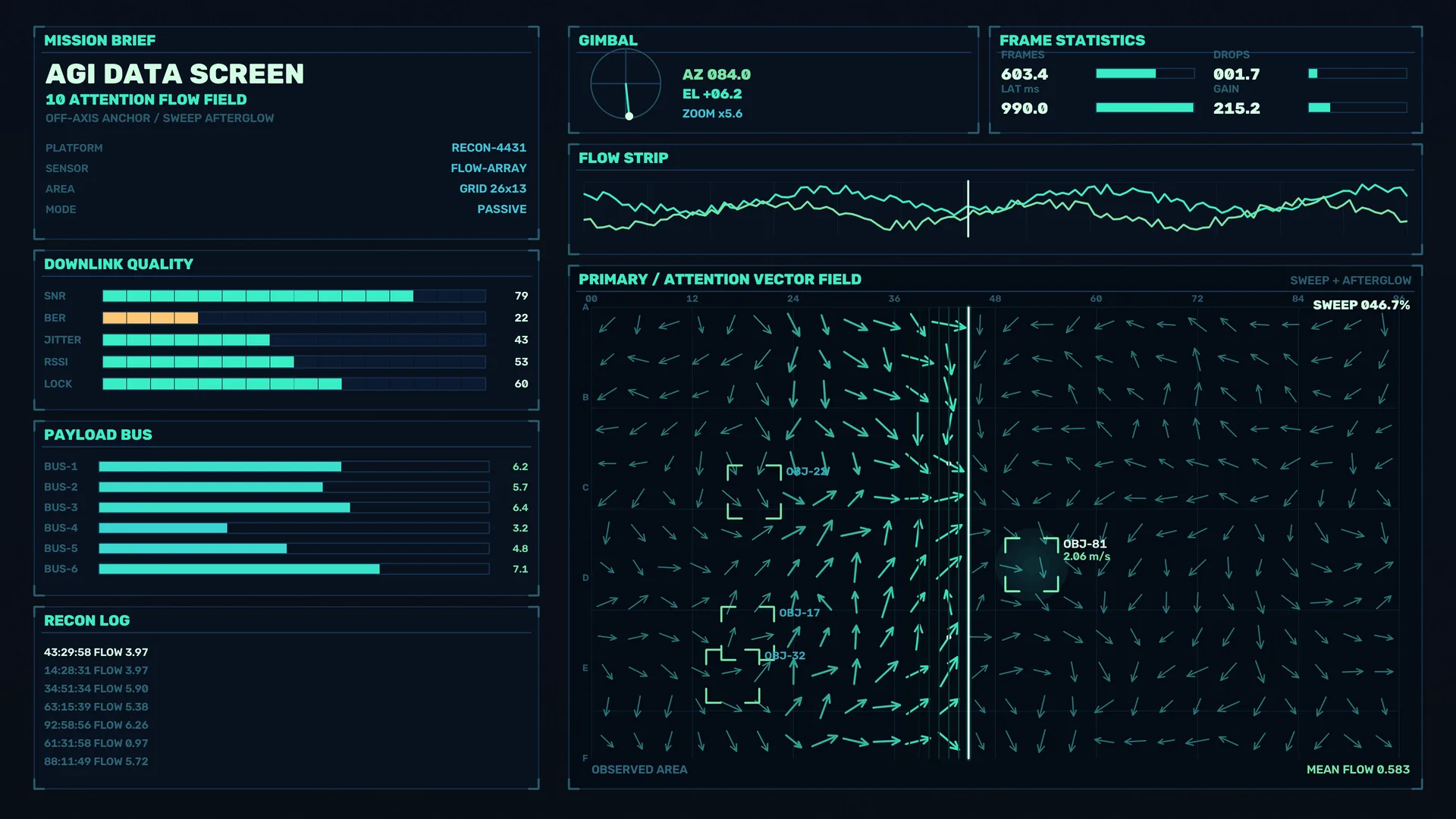 Teal vector field mission control interface — free 3840x2160 4K wallpaper image