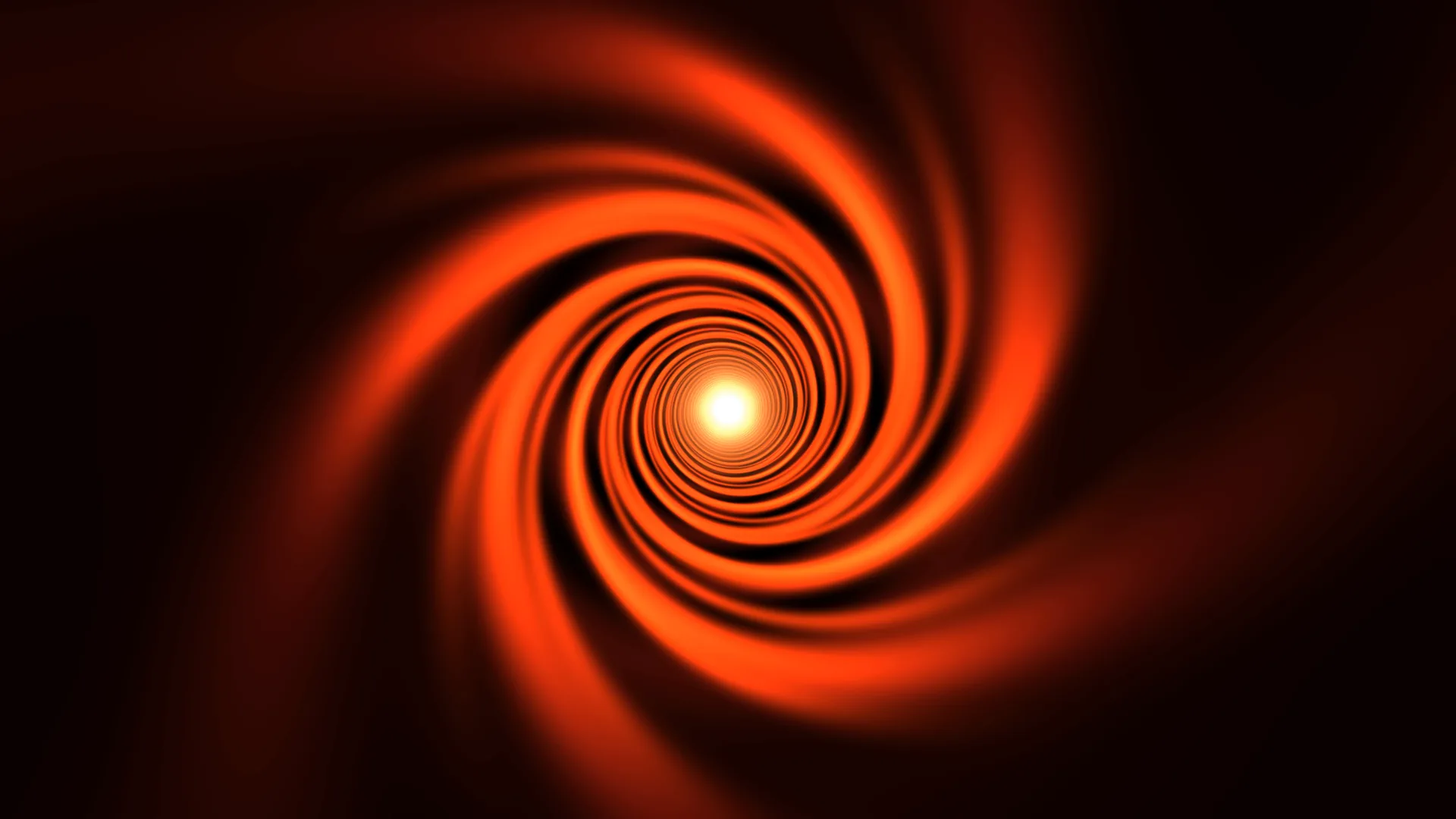 Concentric orange spiral with luminous central core — free 3840x2160 4K wallpaper image