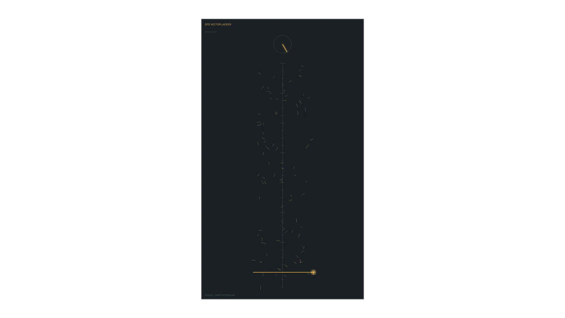 Dark vector ladder with amber orbital marks — free 3840x2160 4K wallpaper image