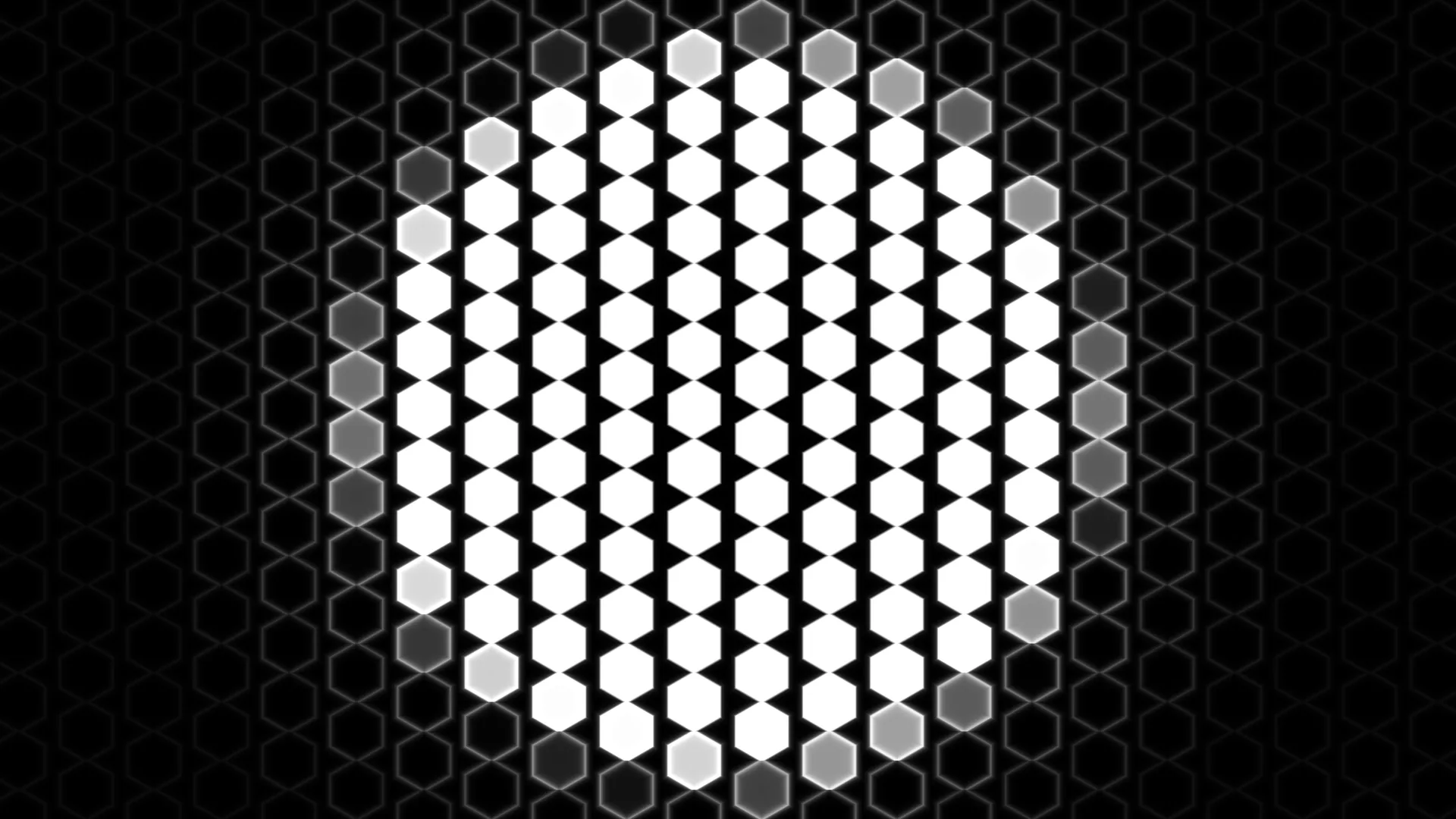 Illuminated hexagonal grid with white center — free 3840x2160 4K wallpaper image