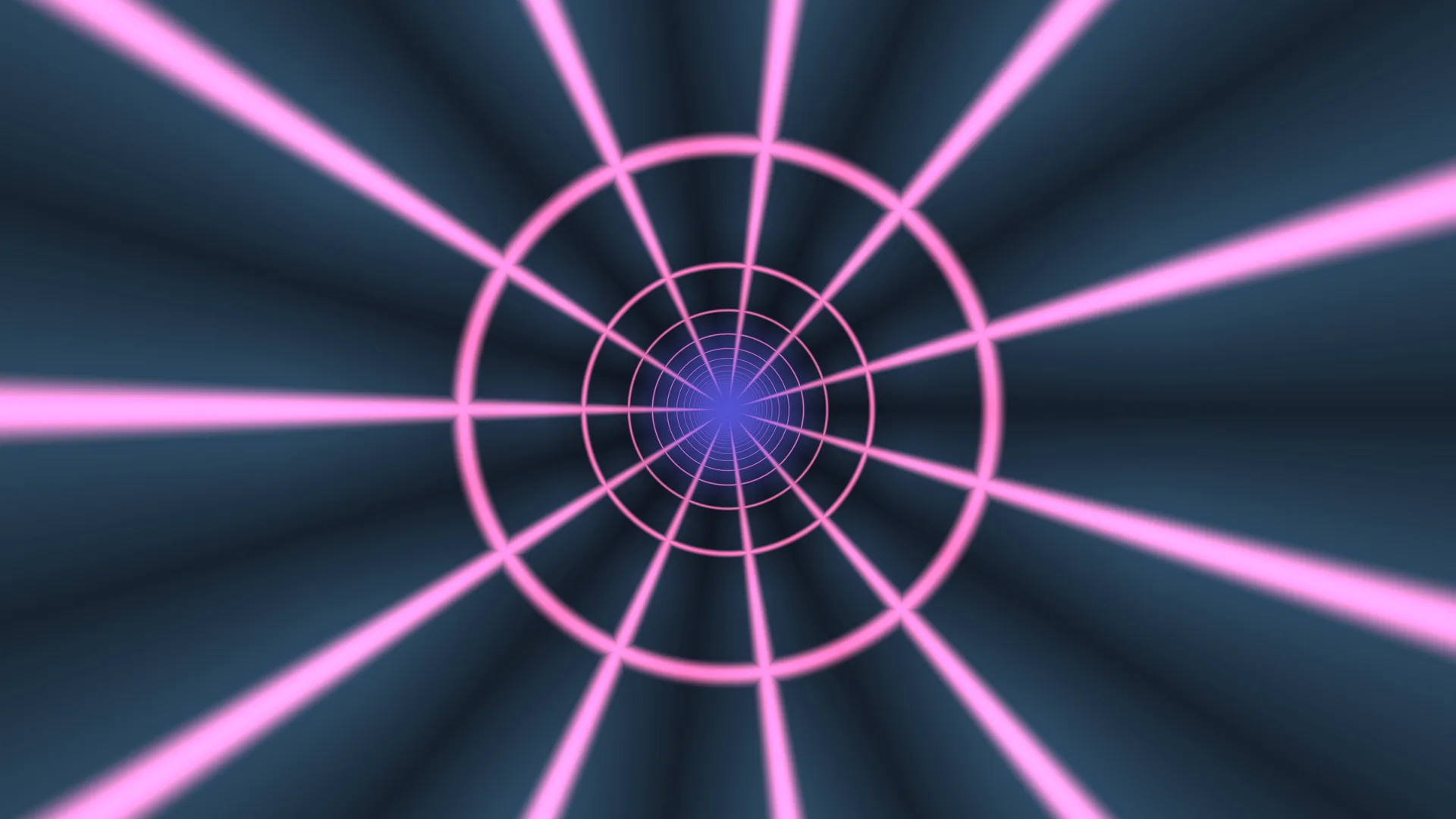 Pink radial grid tunnel on a dark blue field — free 3840x2160 4K wallpaper image