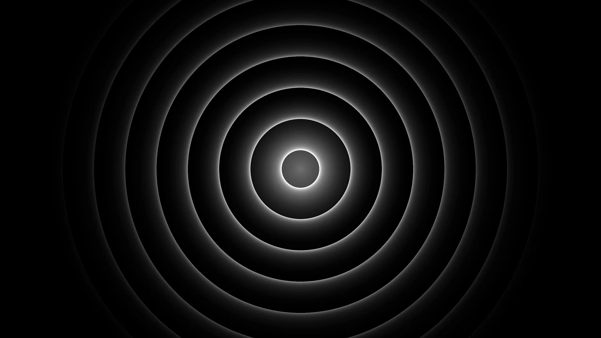 Concentric white rings on a black field — free 3840x2160 4K wallpaper image