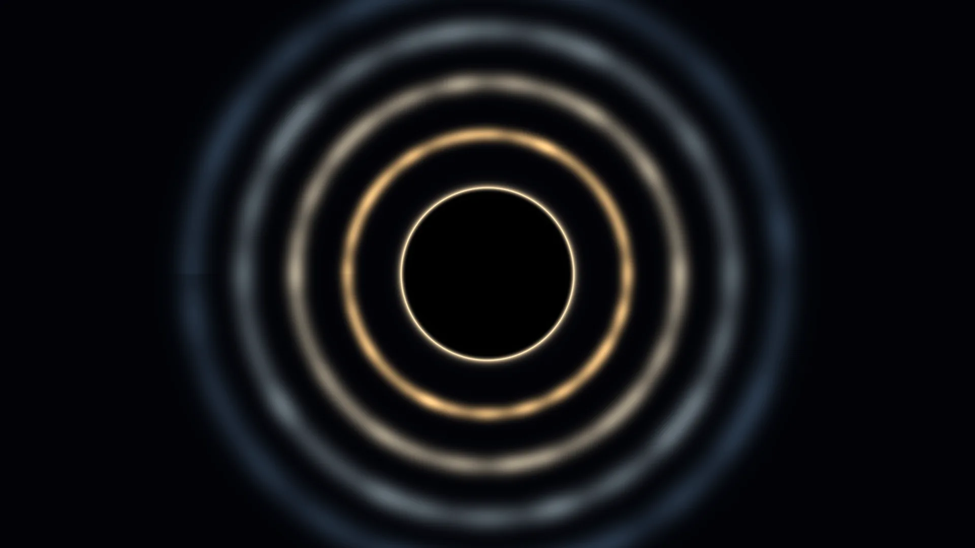 Concentric luminous rings on a black field — free 3840x2160 4K wallpaper image