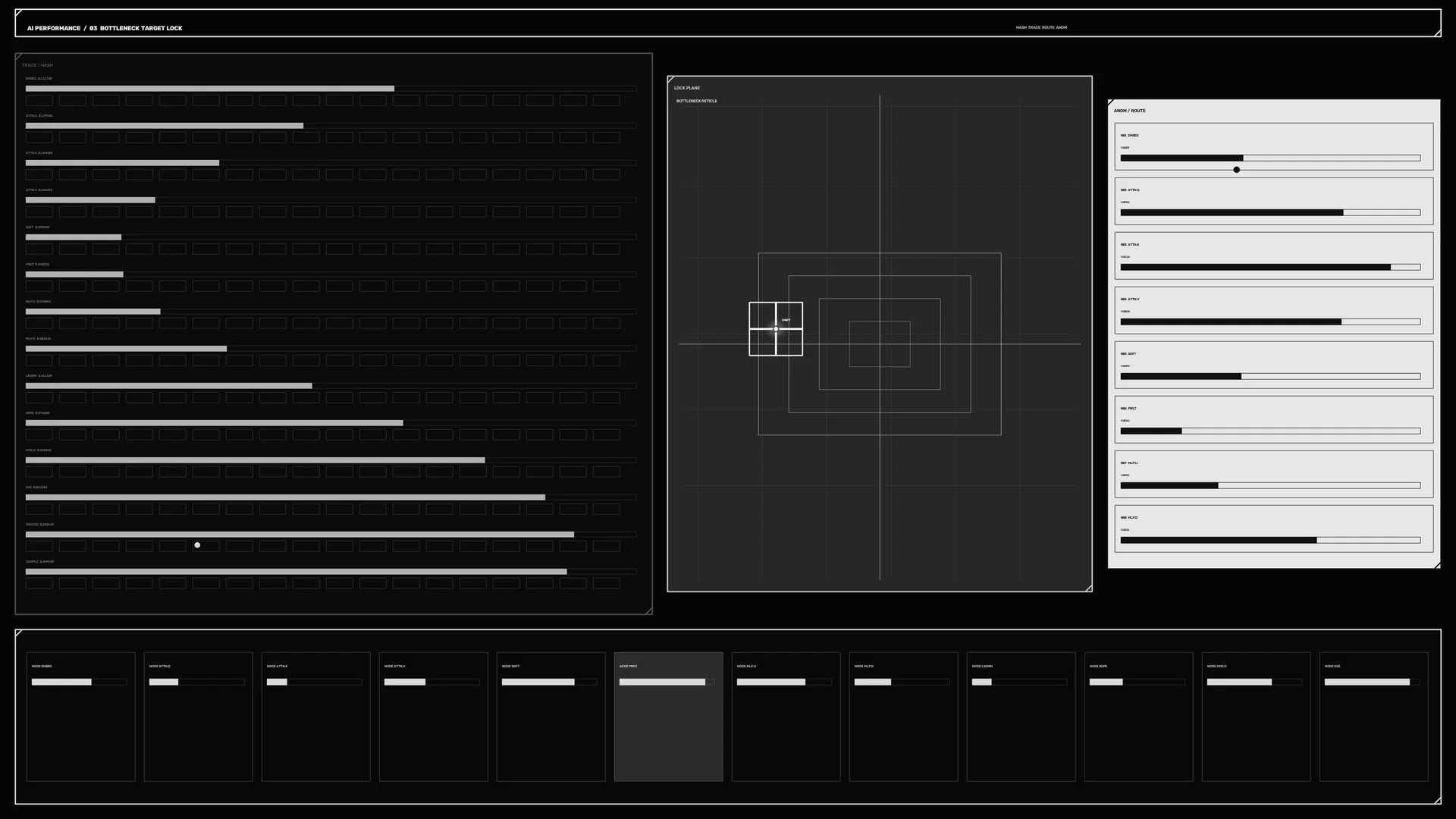 Monochrome performance dashboard with geometric plots — free 3840x2160 4K wallpaper image