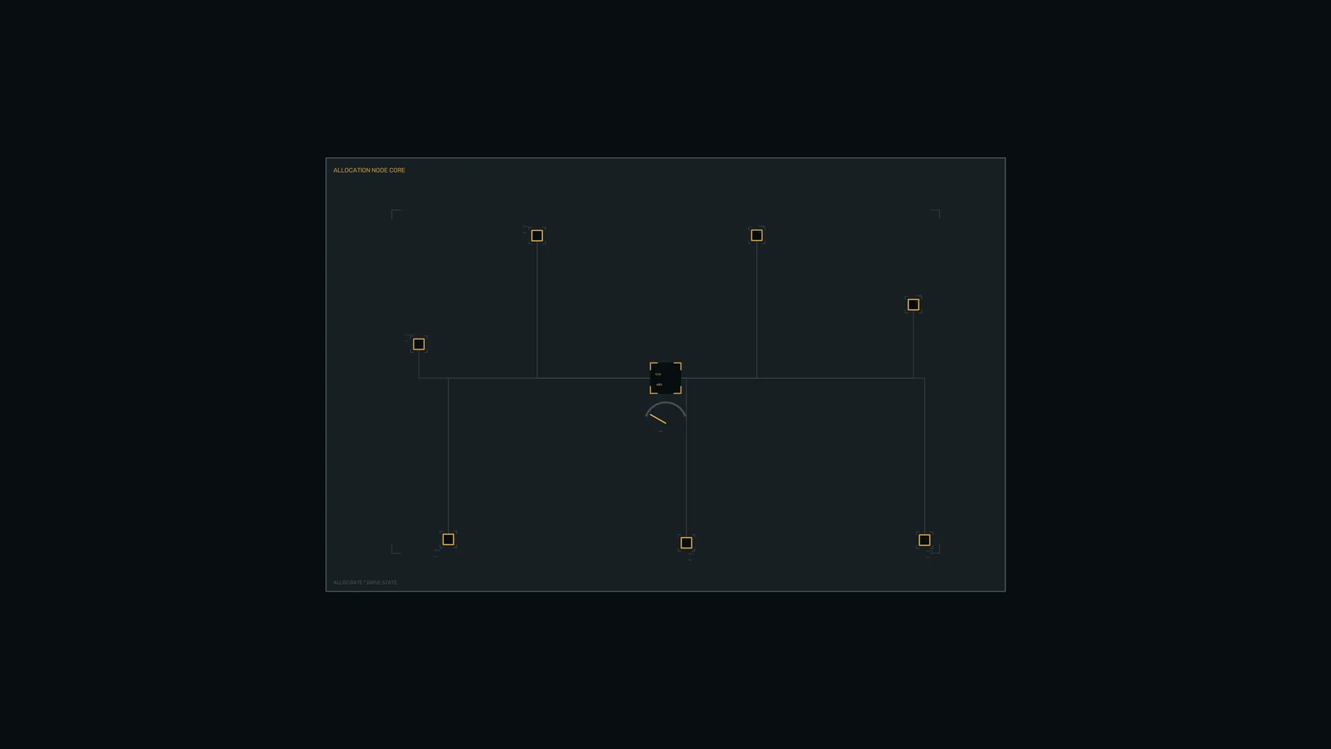 Dark allocation node network diagram — free 3840x2160 4K wallpaper image