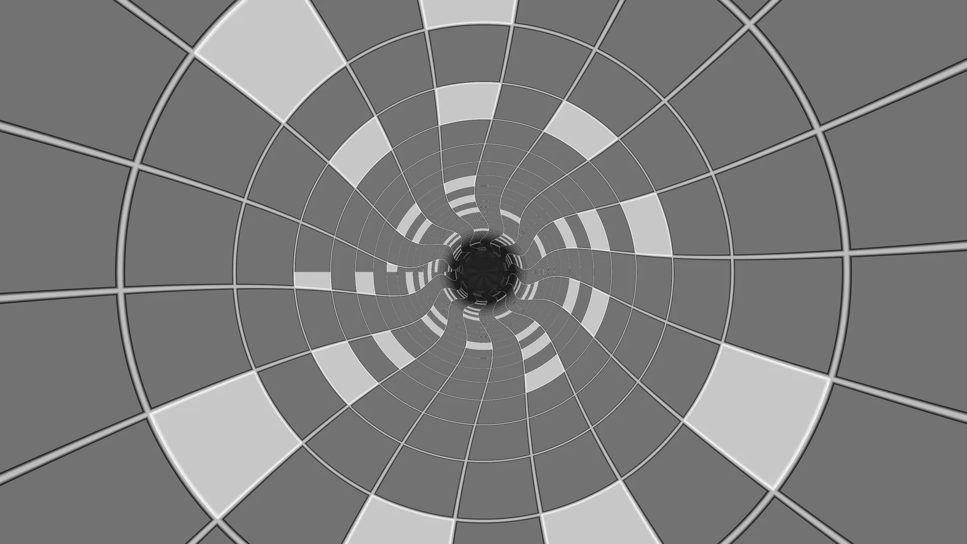Concentric radial grid with warped central symmetry — free 3840x2160 4K wallpaper image