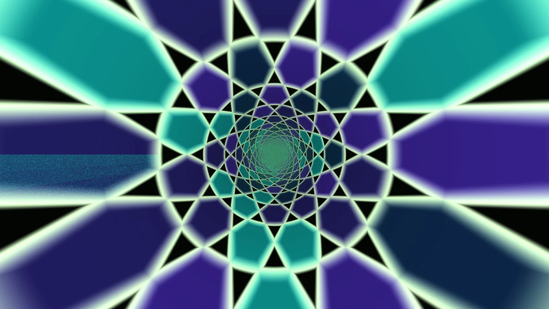 Concentric teal and violet polygonal geometry — free 3840x2160 4K wallpaper image