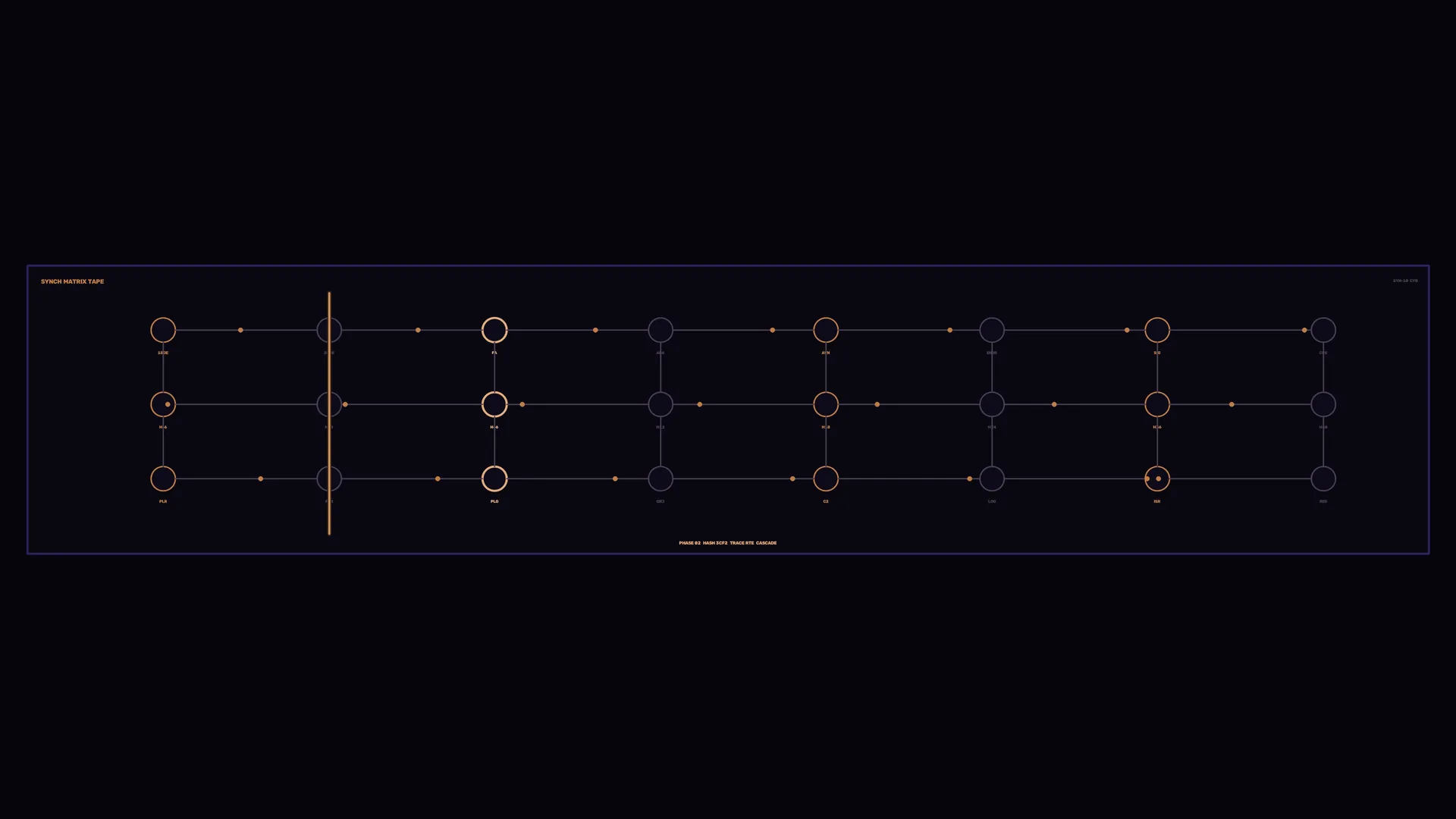 Amber Node Grid on a Dark Technical Panel — free 3840x2160 4K wallpaper image