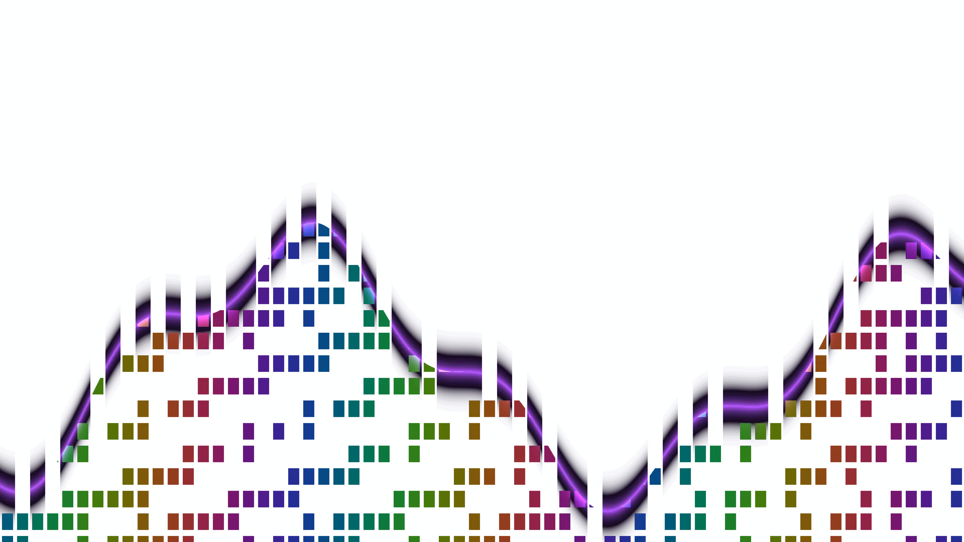 Cyan waveform with violet geometric bands — free 3840x2160 4K wallpaper image